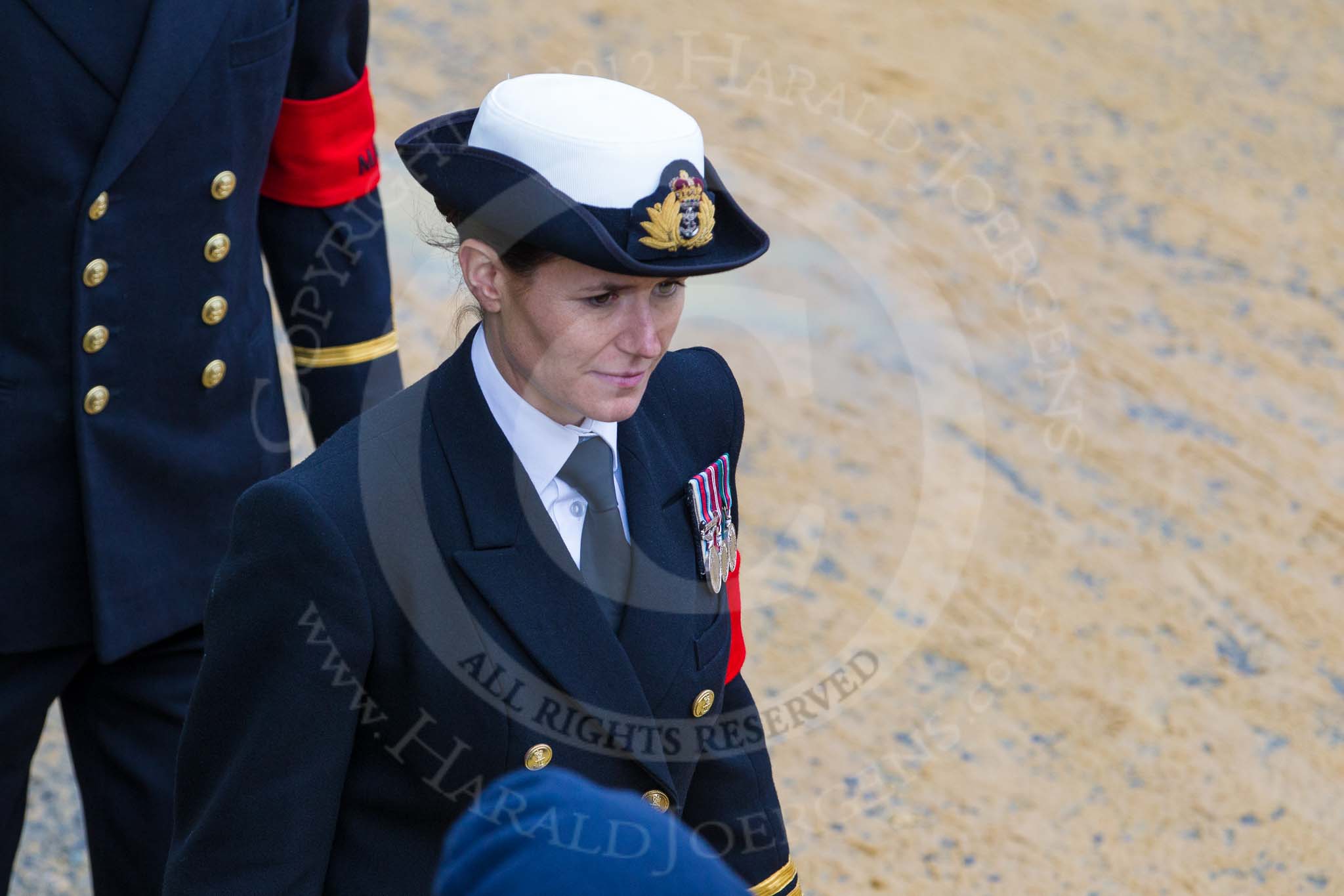 Lord Mayor's Show 2012: A Royal Navy Lieutenant acting as Marshall for the Lord Mayor's Show..
Press stand opposite Mansion House, City of London,
London,
Greater London,
United Kingdom,
on 10 November 2012 at 11:52, image #1457