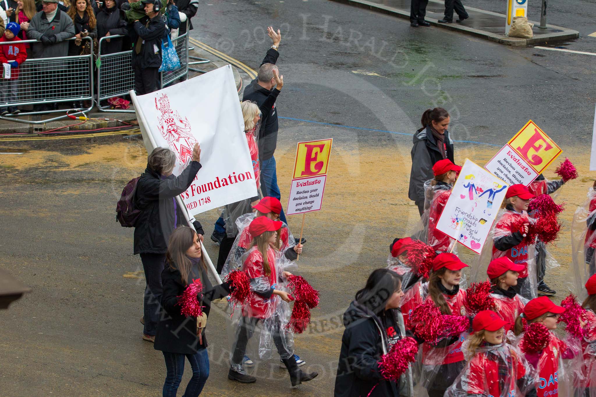 Lord Mayor's Show 2012: Entry 106 - DARE City of London, the Drug Abuse Resistance Education, with the Sir John Cass's Foundation..
Press stand opposite Mansion House, City of London,
London,
Greater London,
United Kingdom,
on 10 November 2012 at 11:53, image #1503