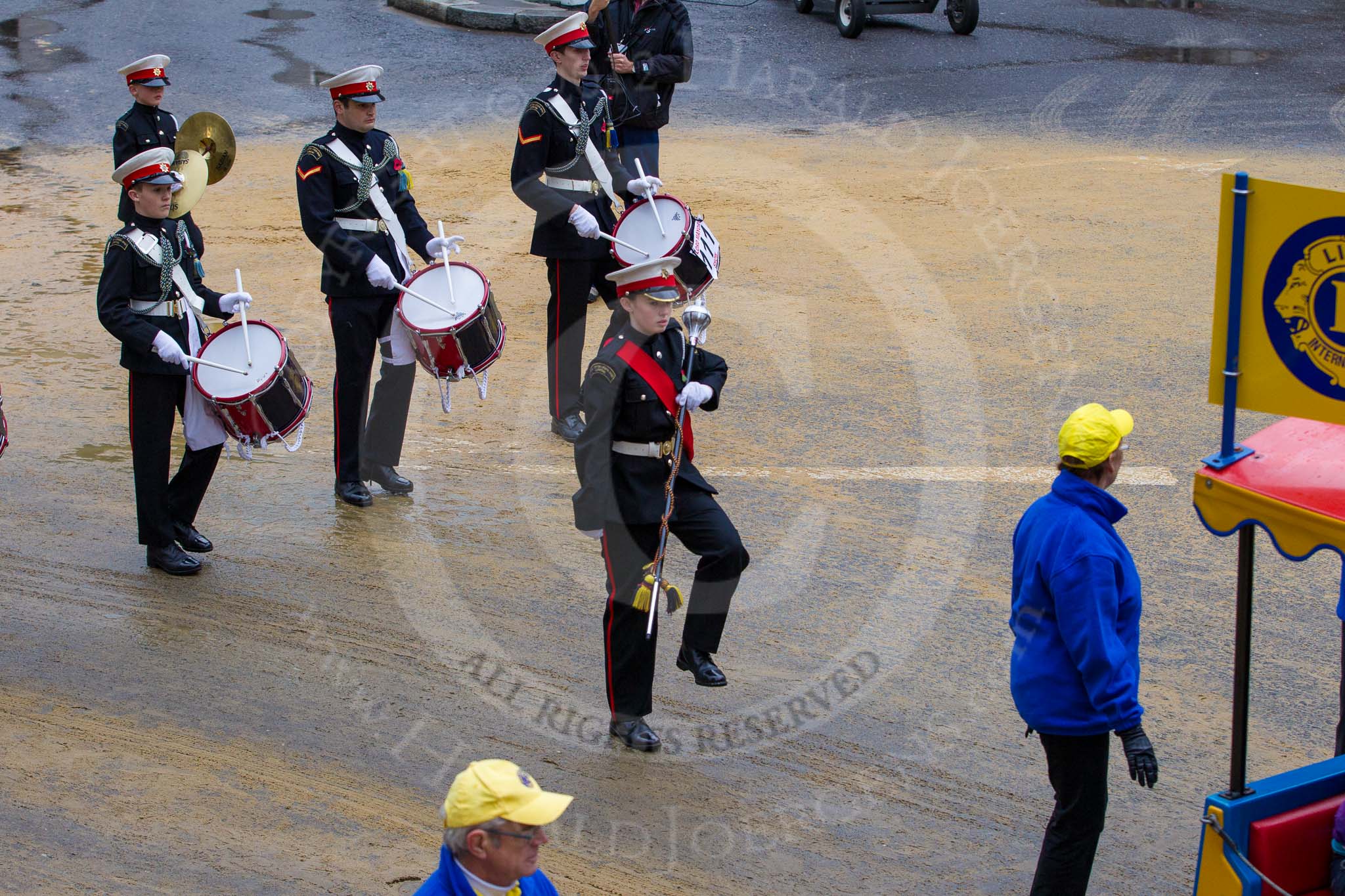 Lord Mayor's Show 2012: Entry 111 - Surbiton Royal British Legion Band..
Press stand opposite Mansion House, City of London,
London,
Greater London,
United Kingdom,
on 10 November 2012 at 11:56, image #1594