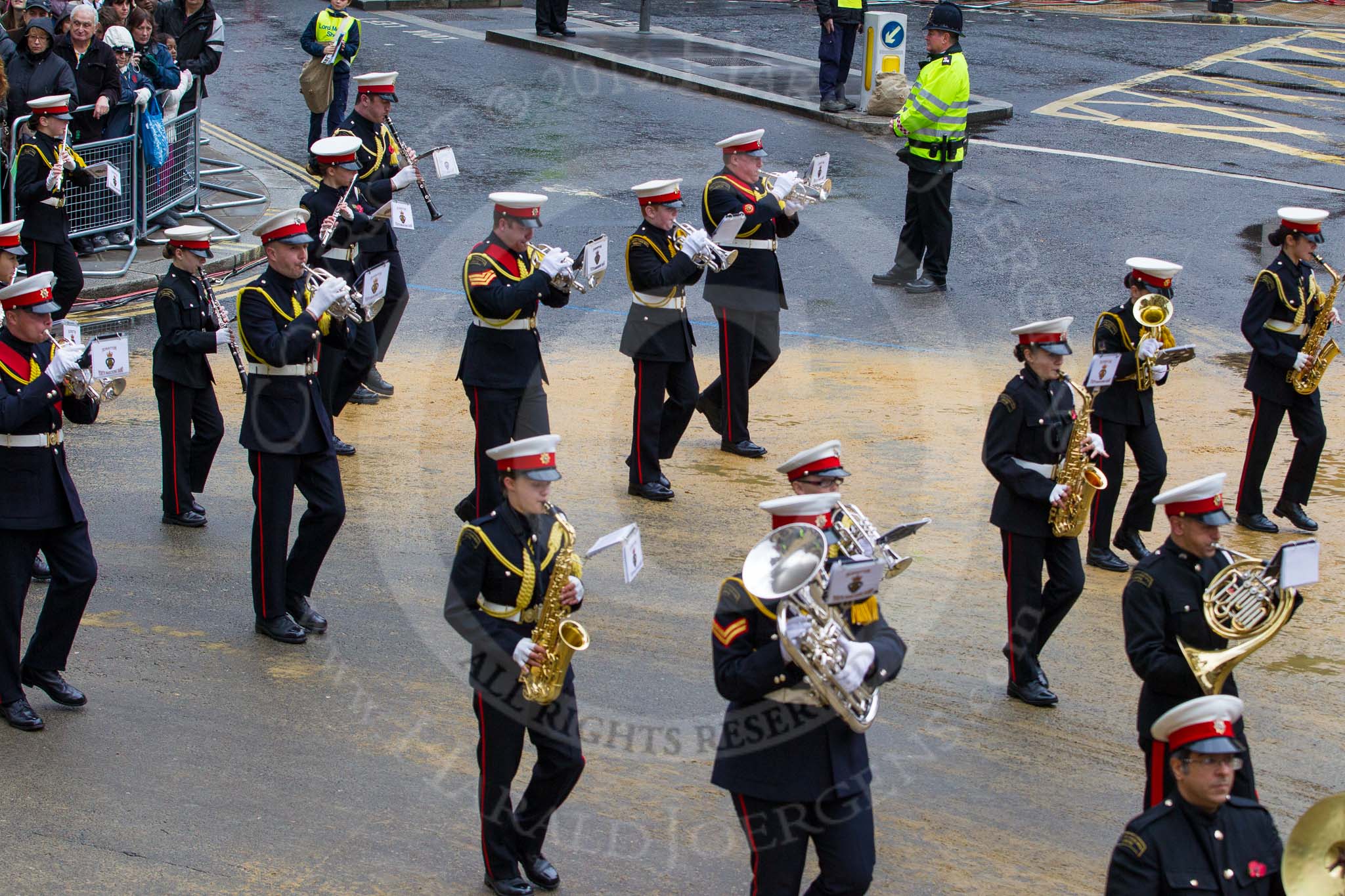 Lord Mayor's Show 2012: Entry 111 - Surbiton Royal British Legion Band..
Press stand opposite Mansion House, City of London,
London,
Greater London,
United Kingdom,
on 10 November 2012 at 11:56, image #1601