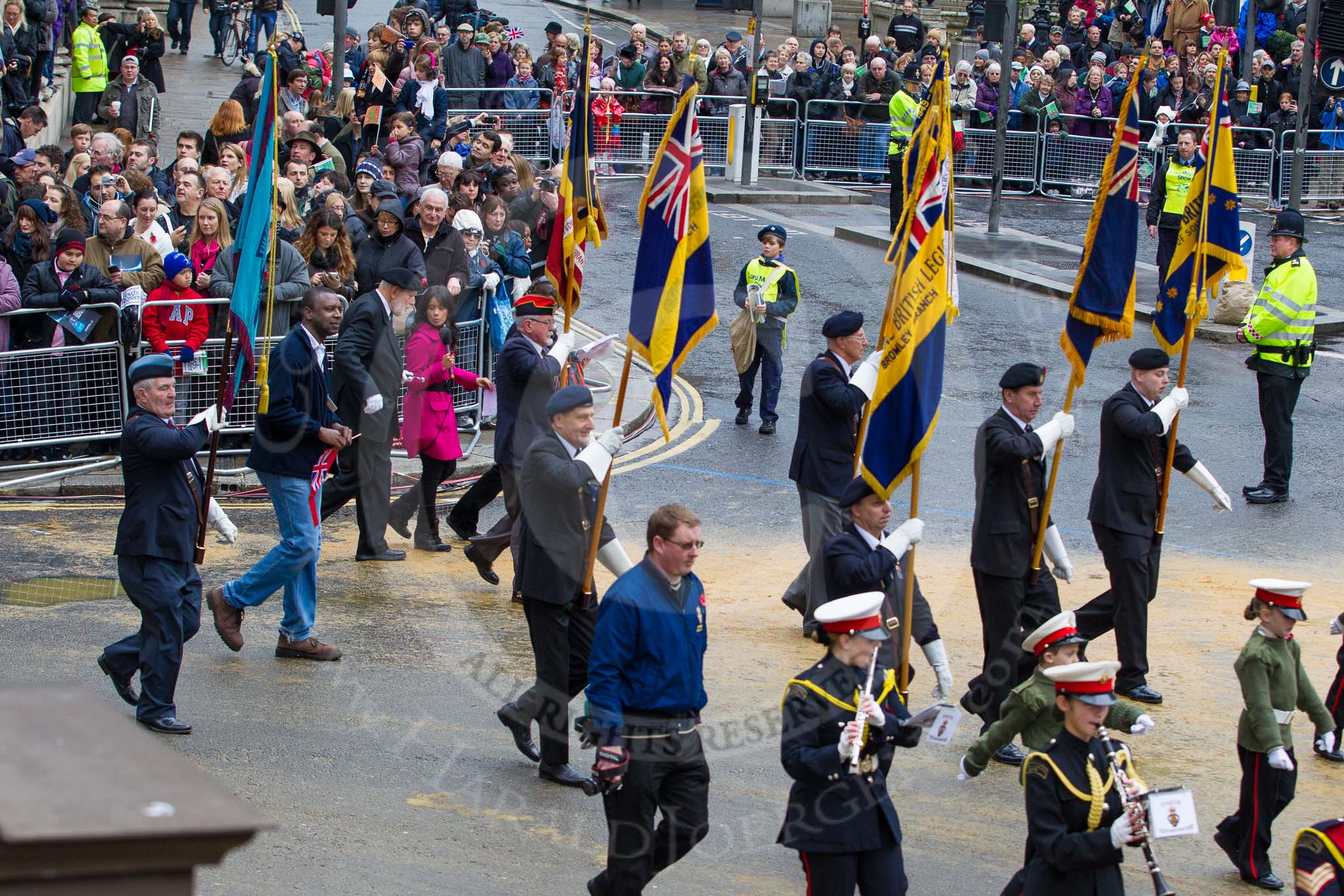 Lord Mayor's Show 2012: Entry 112 - Royal British Legion..
Press stand opposite Mansion House, City of London,
London,
Greater London,
United Kingdom,
on 10 November 2012 at 11:56, image #1607