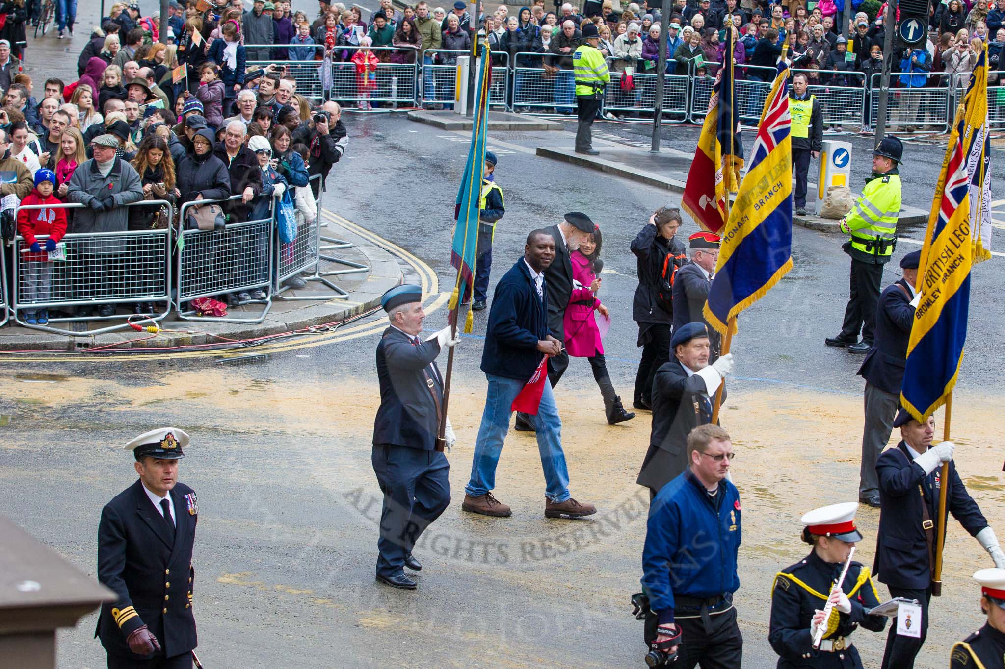 Lord Mayor's Show 2012: Entry 112 - Royal British Legion..
Press stand opposite Mansion House, City of London,
London,
Greater London,
United Kingdom,
on 10 November 2012 at 11:56, image #1609