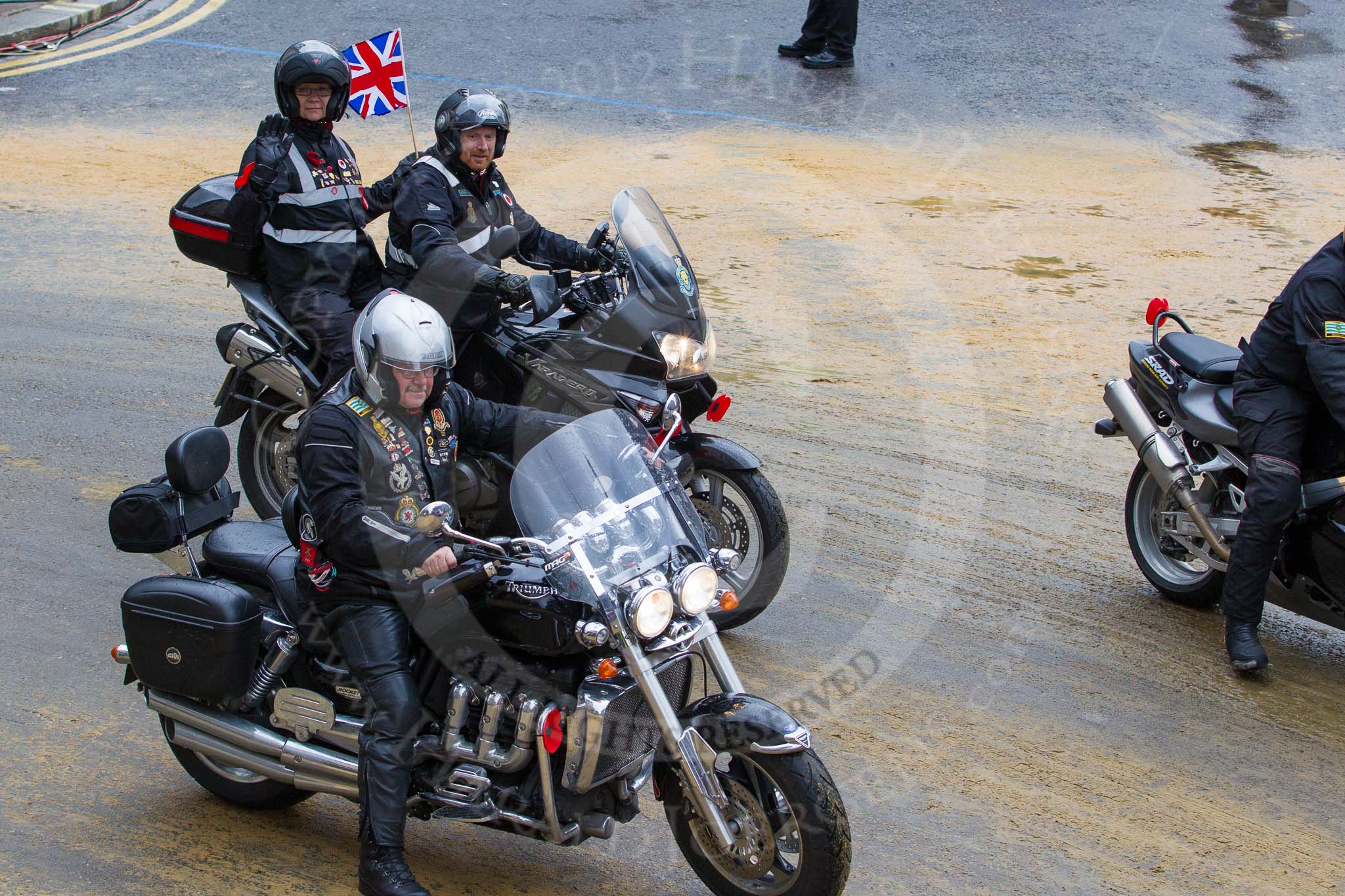 Lord Mayor's Show 2012: Entry 112 - Royal British Legion..
Press stand opposite Mansion House, City of London,
London,
Greater London,
United Kingdom,
on 10 November 2012 at 11:57, image #1623