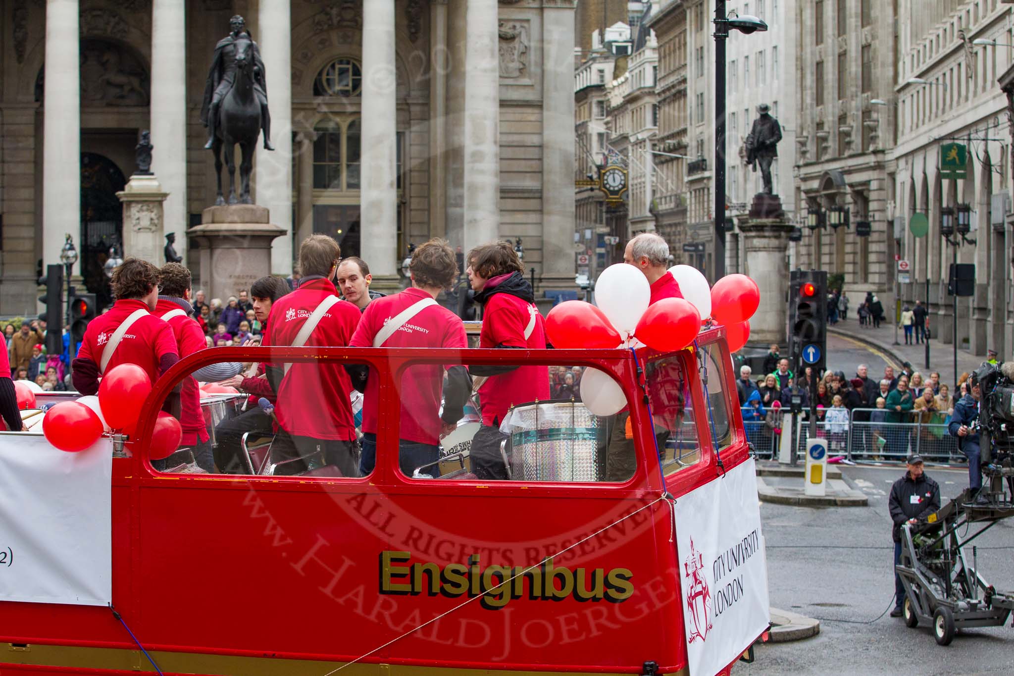 Lord Mayor's Show 2012: Entry 113 - City University London..
Press stand opposite Mansion House, City of London,
London,
Greater London,
United Kingdom,
on 10 November 2012 at 11:57, image #1642