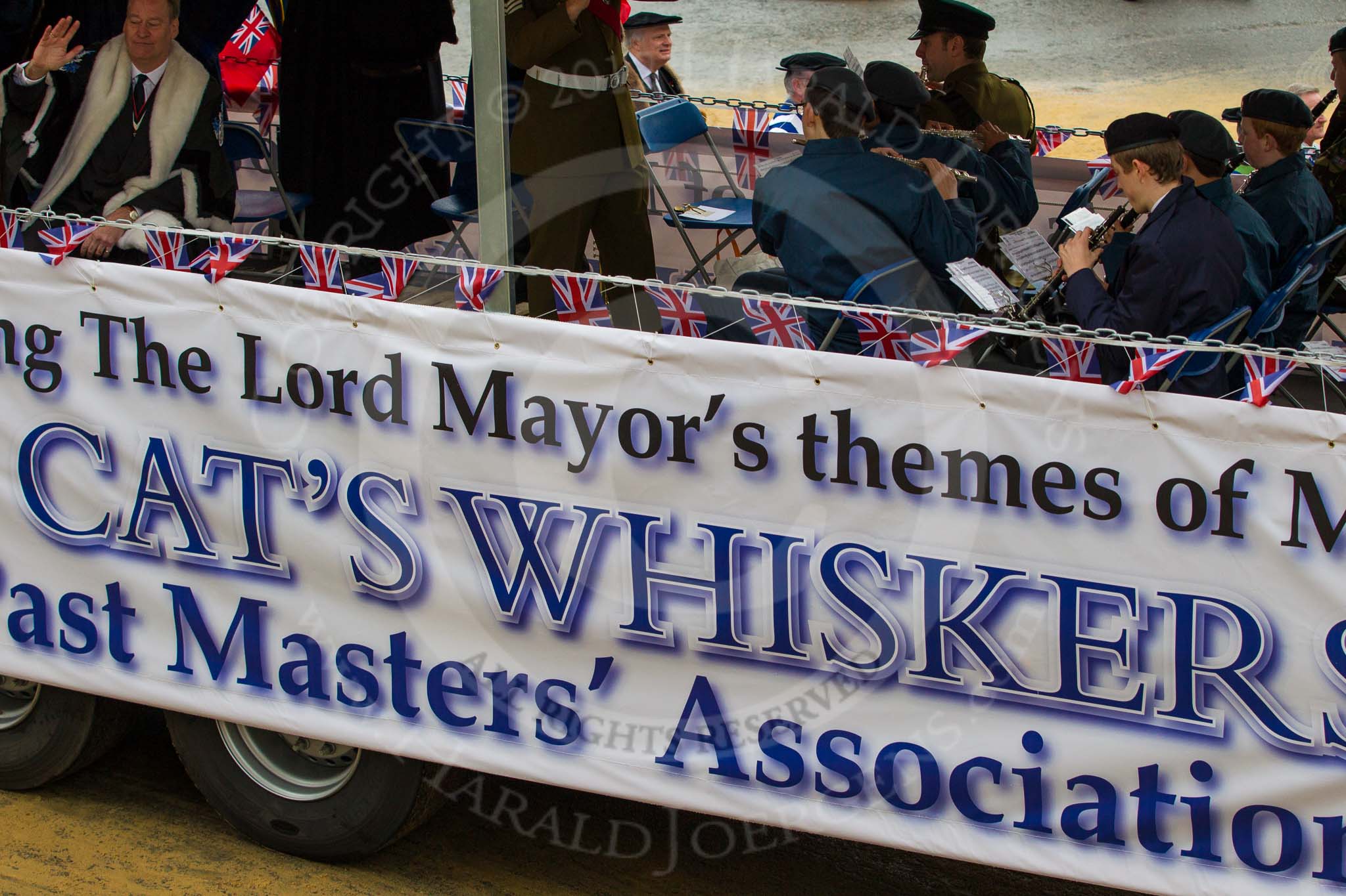 Lord Mayor's Show 2012: Entry 115 - The Cat’s Whiskers..
Press stand opposite Mansion House, City of London,
London,
Greater London,
United Kingdom,
on 10 November 2012 at 11:58, image #1660