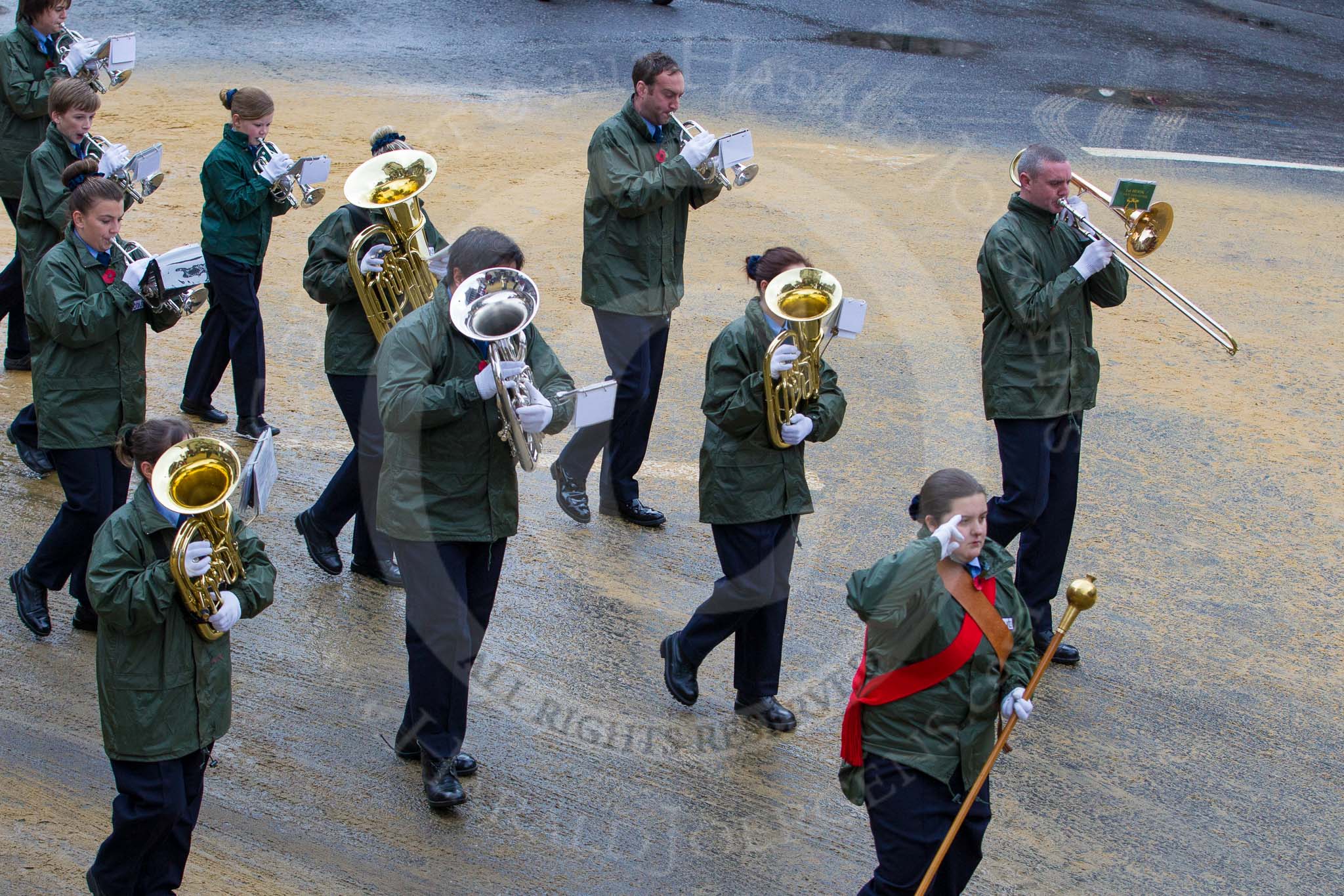 Lord Mayor's Show 2012: Entry 117 - 1st Hook Scout & Guide Band..
Press stand opposite Mansion House, City of London,
London,
Greater London,
United Kingdom,
on 10 November 2012 at 11:59, image #1669