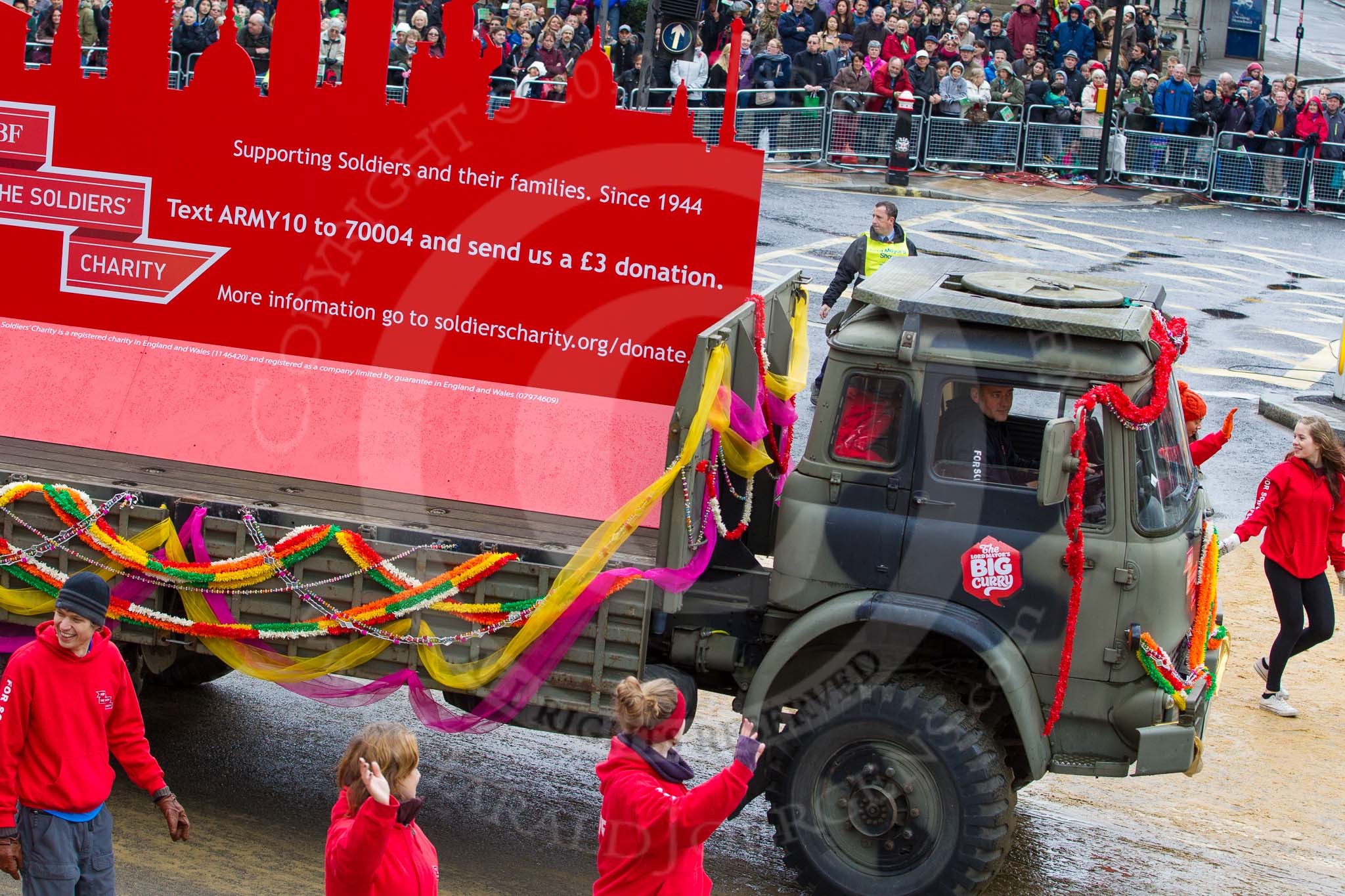 Lord Mayor's Show 2012: Entry 118 - ABF The Soldiers’ Charity, the former Army Benevolent Fund..
Press stand opposite Mansion House, City of London,
London,
Greater London,
United Kingdom,
on 10 November 2012 at 11:59, image #1682