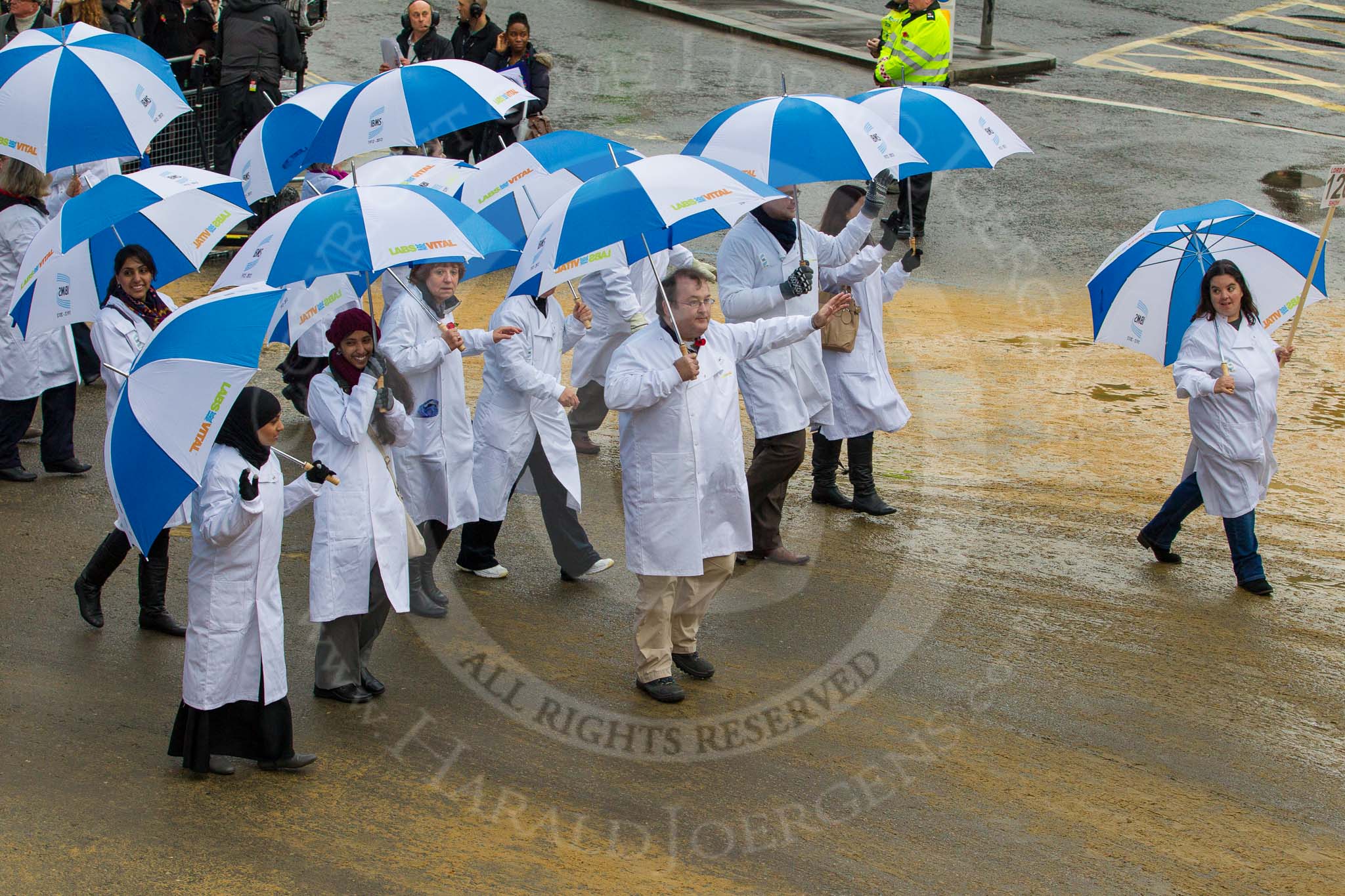 Lord Mayor's Show 2012: Entry 120 - IBMS Centenary, the Institute for Biomedical Science..
Press stand opposite Mansion House, City of London,
London,
Greater London,
United Kingdom,
on 10 November 2012 at 12:00, image #1702