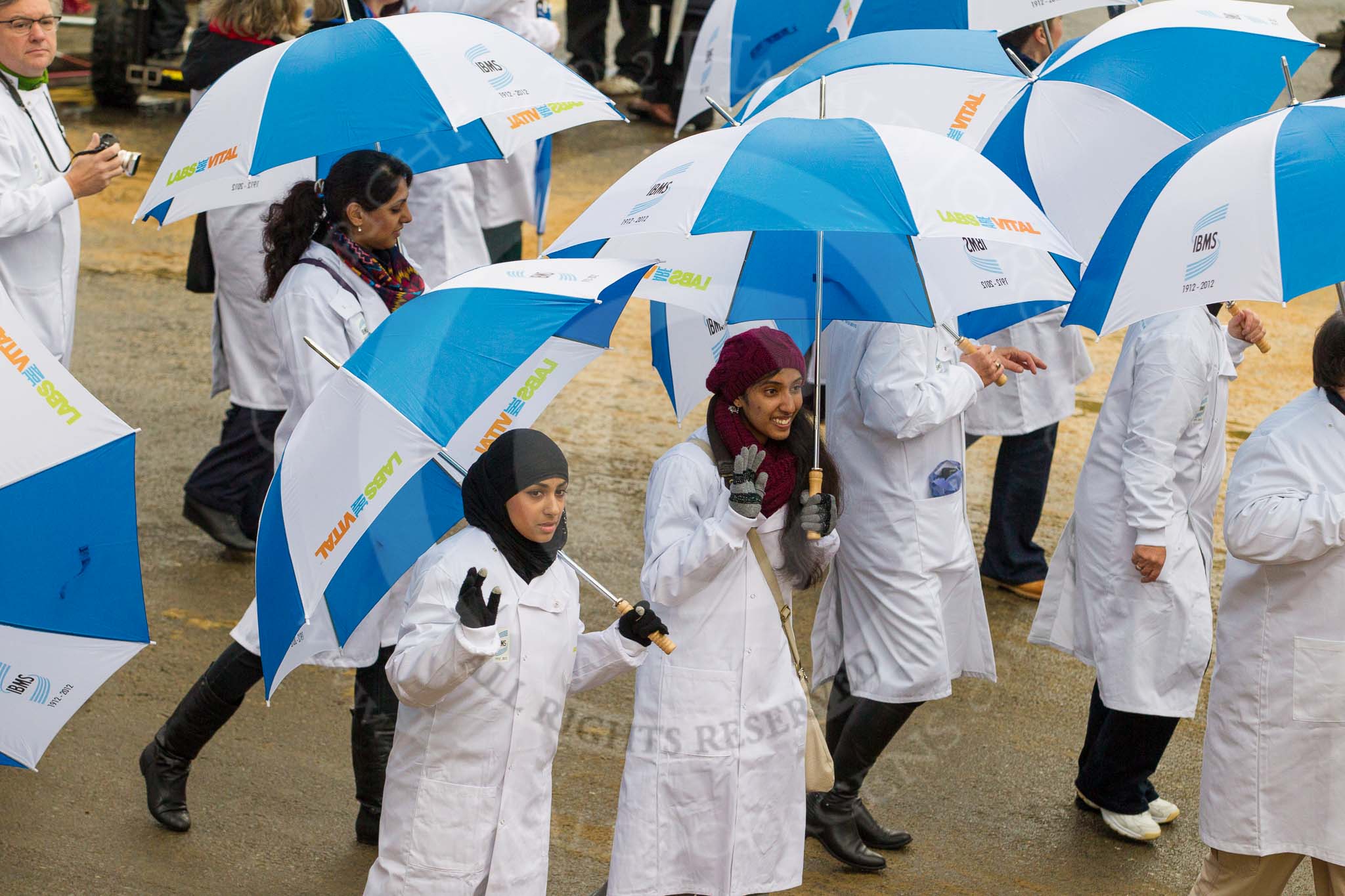 Lord Mayor's Show 2012: Entry 120 - IBMS Centenary, the Institute for Biomedical Science..
Press stand opposite Mansion House, City of London,
London,
Greater London,
United Kingdom,
on 10 November 2012 at 12:00, image #1704