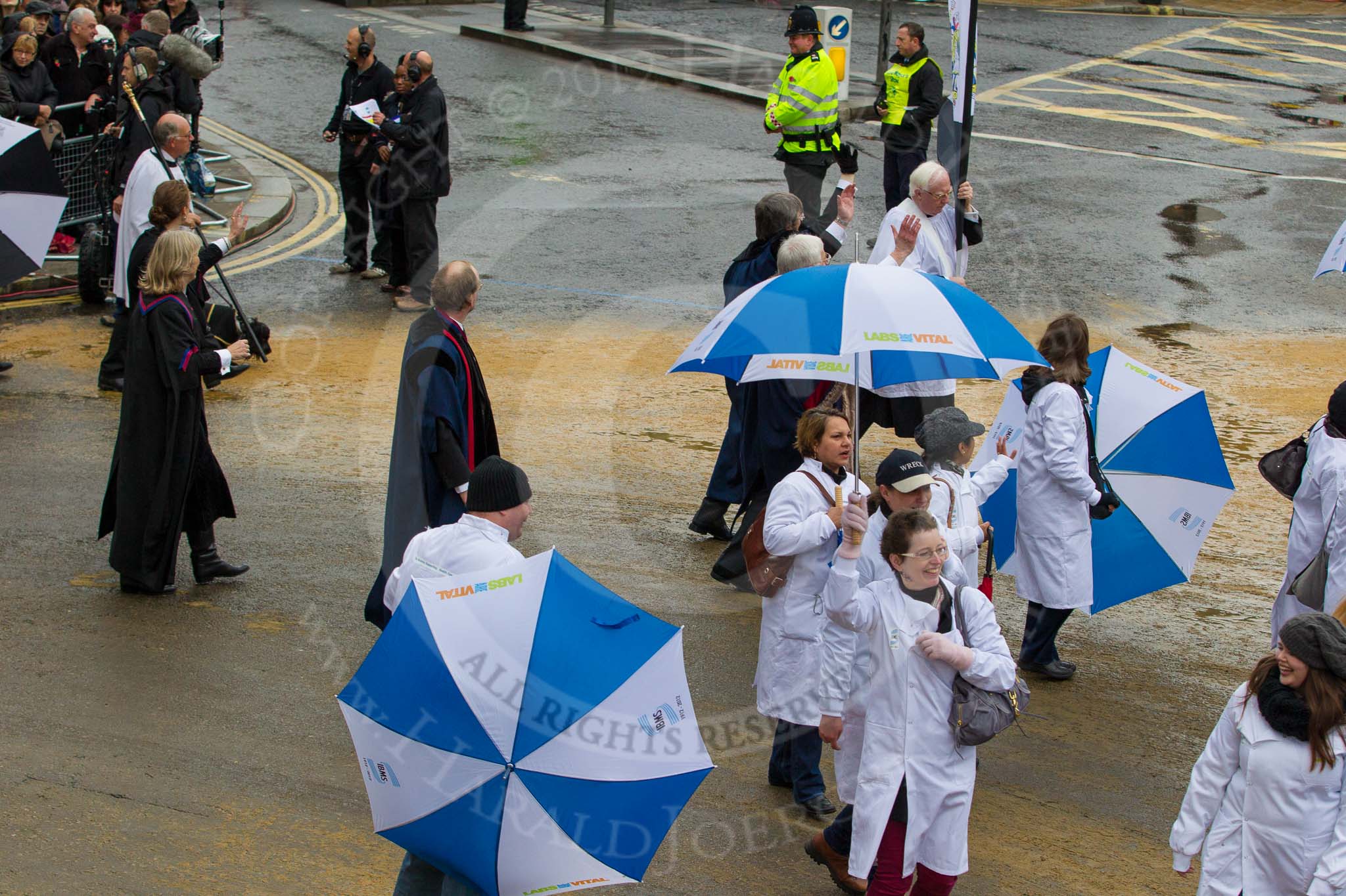 Lord Mayor's Show 2012: Entry 120 - IBMS Centenary, the Institute for Biomedical Science..
Press stand opposite Mansion House, City of London,
London,
Greater London,
United Kingdom,
on 10 November 2012 at 12:00, image #1712