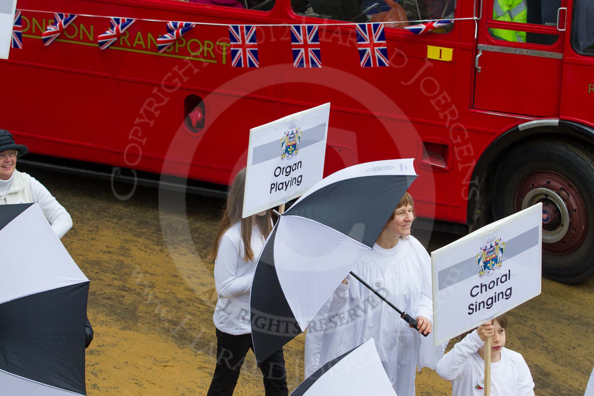 Lord Mayor's Show 2012: Entry 121 - Worshipful Company of Parish Clerks..
Press stand opposite Mansion House, City of London,
London,
Greater London,
United Kingdom,
on 10 November 2012 at 12:01, image #1717