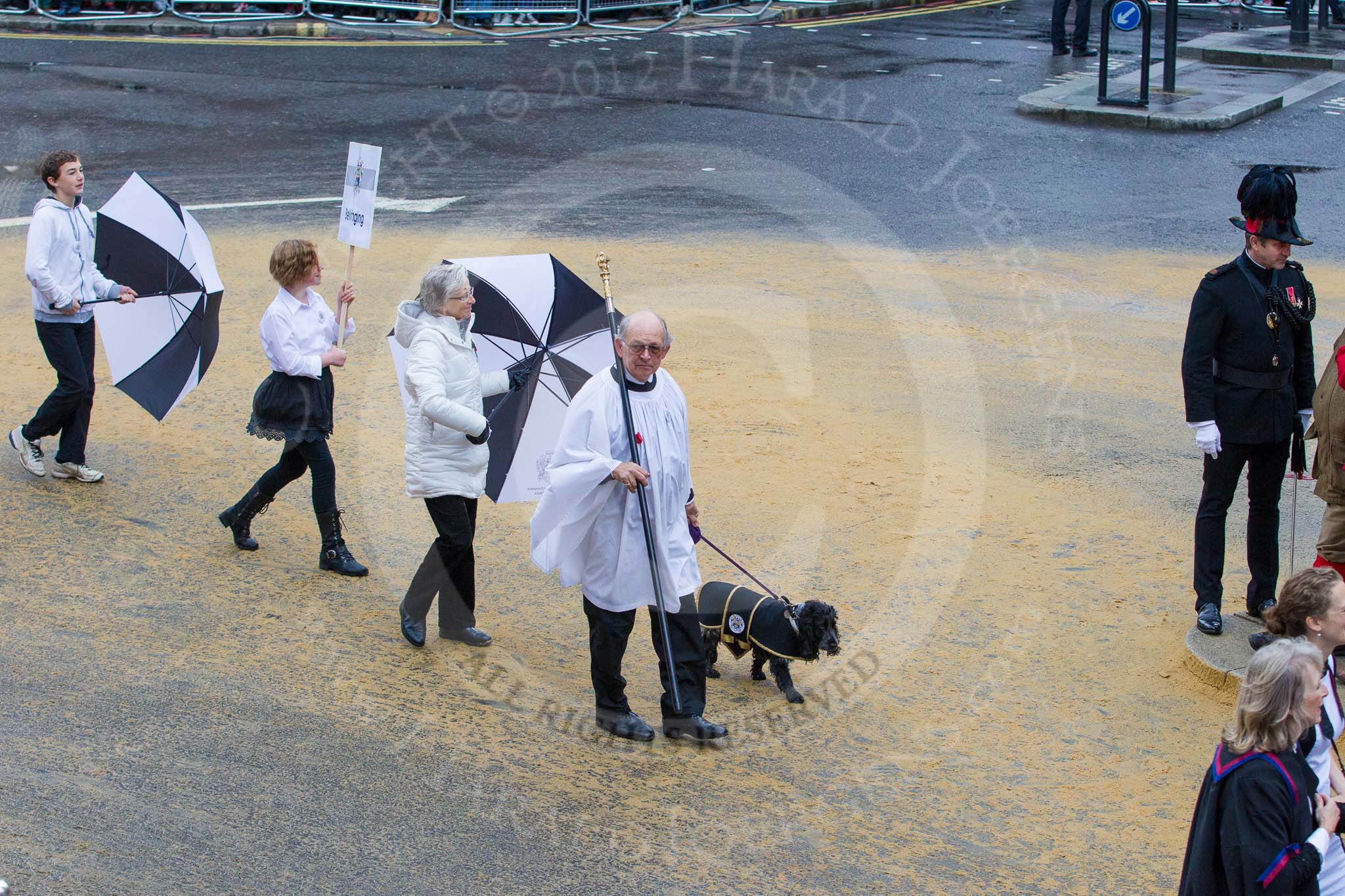 Lord Mayor's Show 2012: Entry 121 - Worshipful Company of Parish Clerks..
Press stand opposite Mansion House, City of London,
London,
Greater London,
United Kingdom,
on 10 November 2012 at 12:01, image #1719