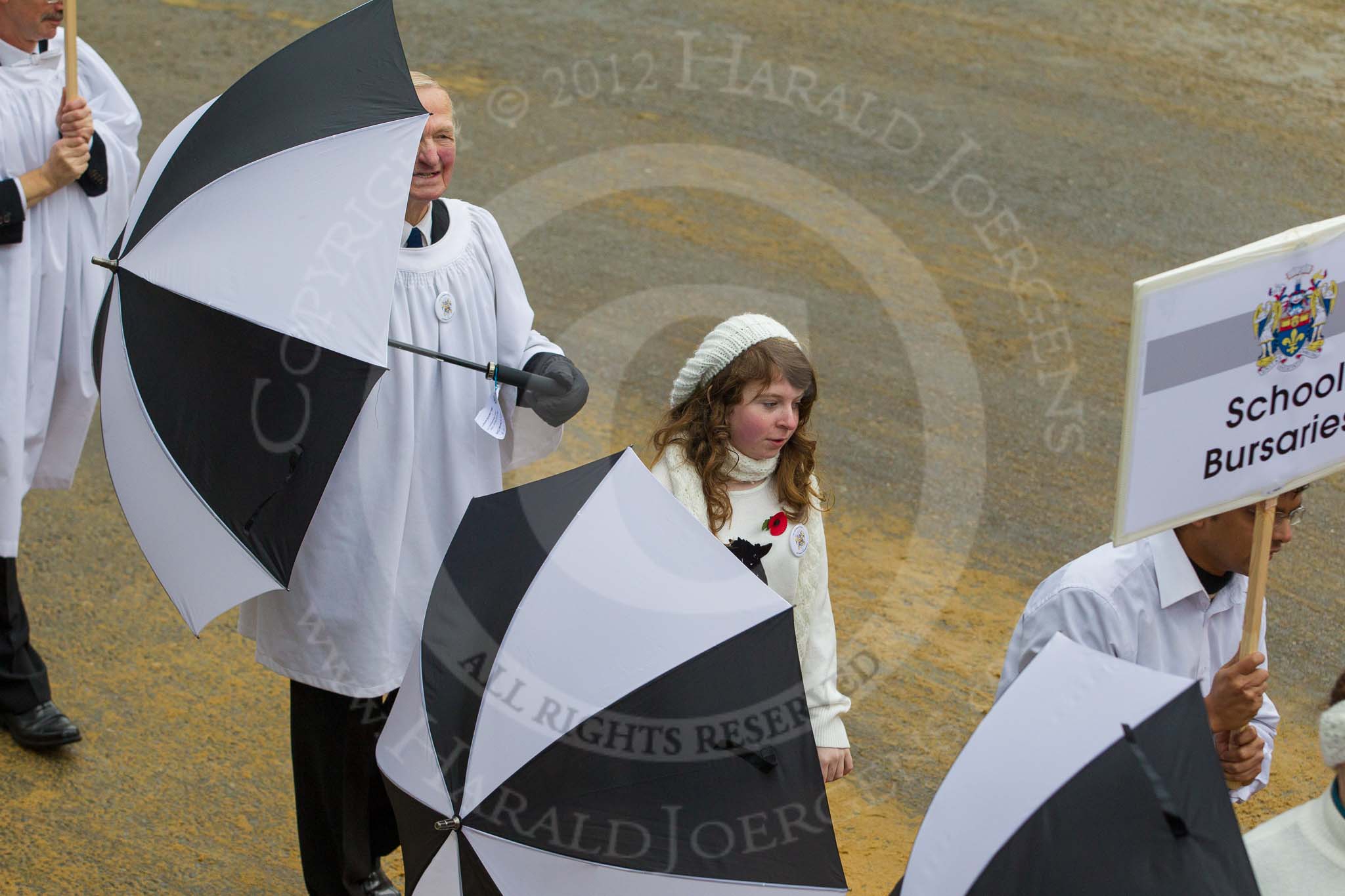 Lord Mayor's Show 2012: Entry 121 - Worshipful Company of Parish Clerks..
Press stand opposite Mansion House, City of London,
London,
Greater London,
United Kingdom,
on 10 November 2012 at 12:01, image #1730