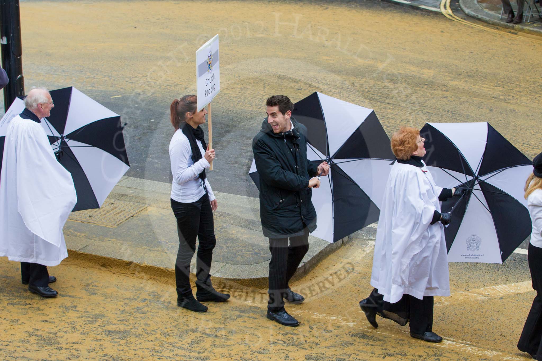 Lord Mayor's Show 2012: Entry 121 - Worshipful Company of Parish Clerks..
Press stand opposite Mansion House, City of London,
London,
Greater London,
United Kingdom,
on 10 November 2012 at 12:01, image #1739