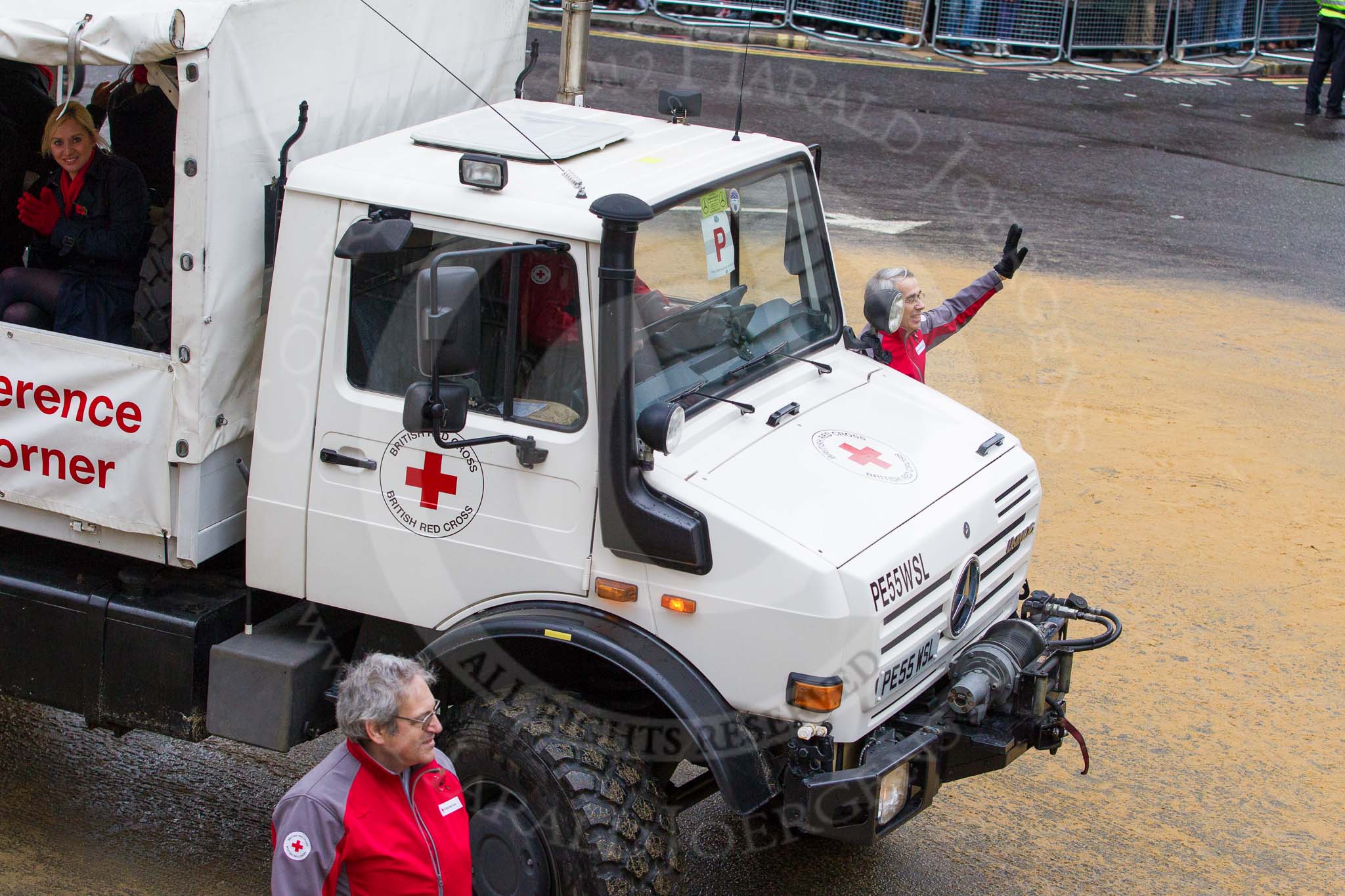 Lord Mayor's Show 2012: Entry 122 - British Red Cross..
Press stand opposite Mansion House, City of London,
London,
Greater London,
United Kingdom,
on 10 November 2012 at 12:01, image #1747
