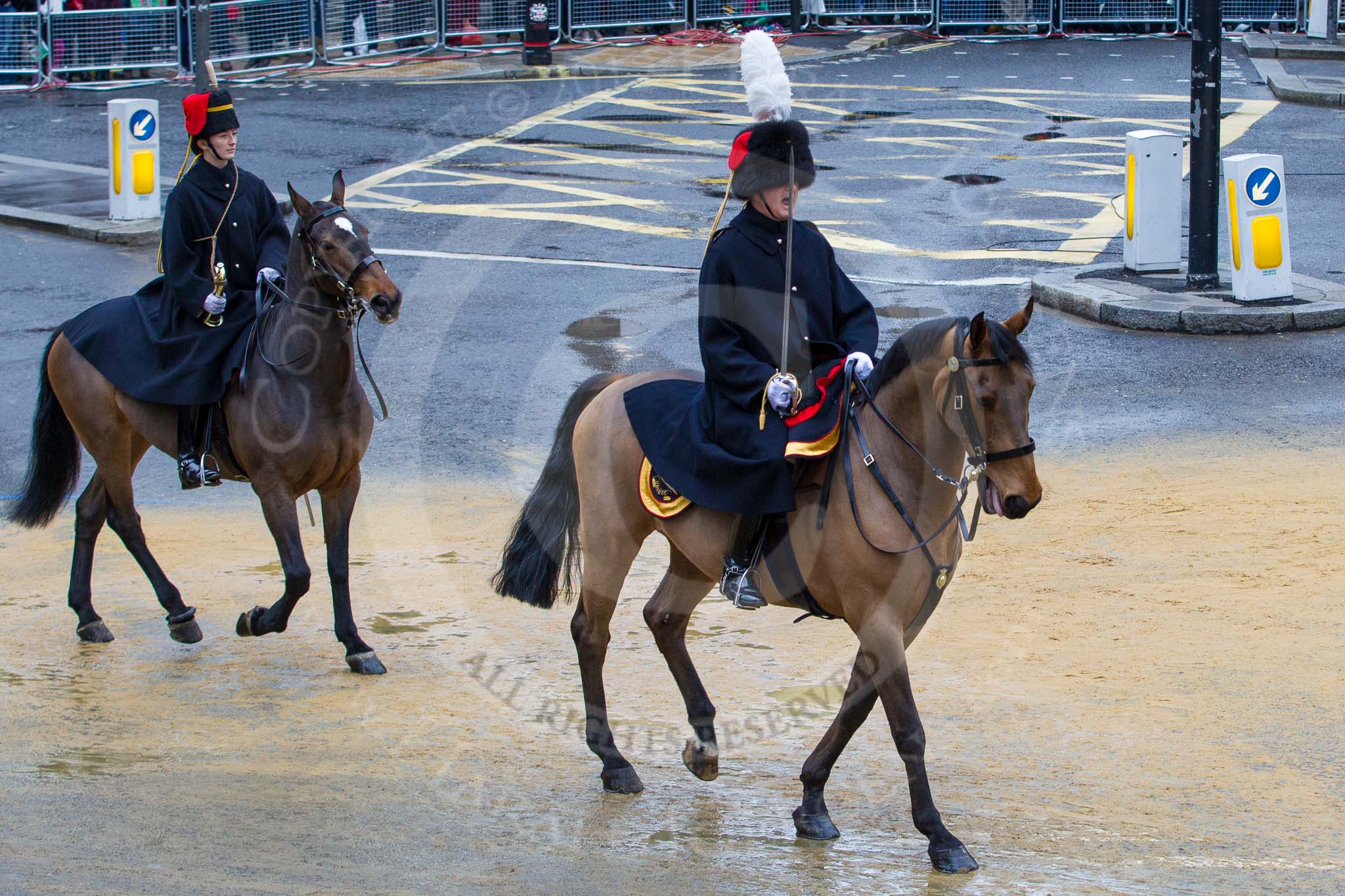Lord Mayor's Show 2012: Entry 124 - The King’s Troop Royal Horse Artillery (RHA)..
Press stand opposite Mansion House, City of London,
London,
Greater London,
United Kingdom,
on 10 November 2012 at 12:02, image #1794