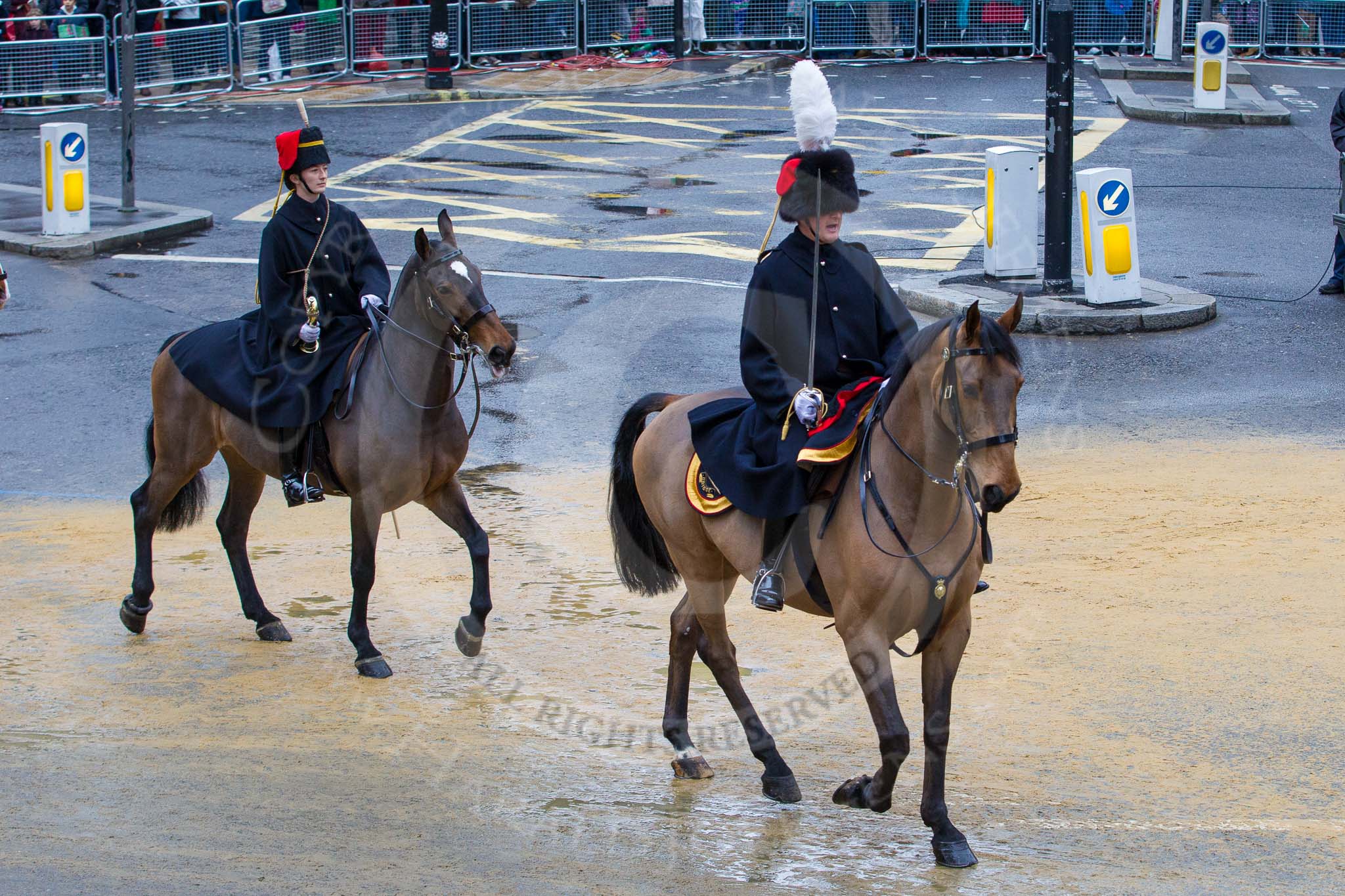Lord Mayor's Show 2012: Entry 124 - The King’s Troop Royal Horse Artillery (RHA)..
Press stand opposite Mansion House, City of London,
London,
Greater London,
United Kingdom,
on 10 November 2012 at 12:02, image #1795