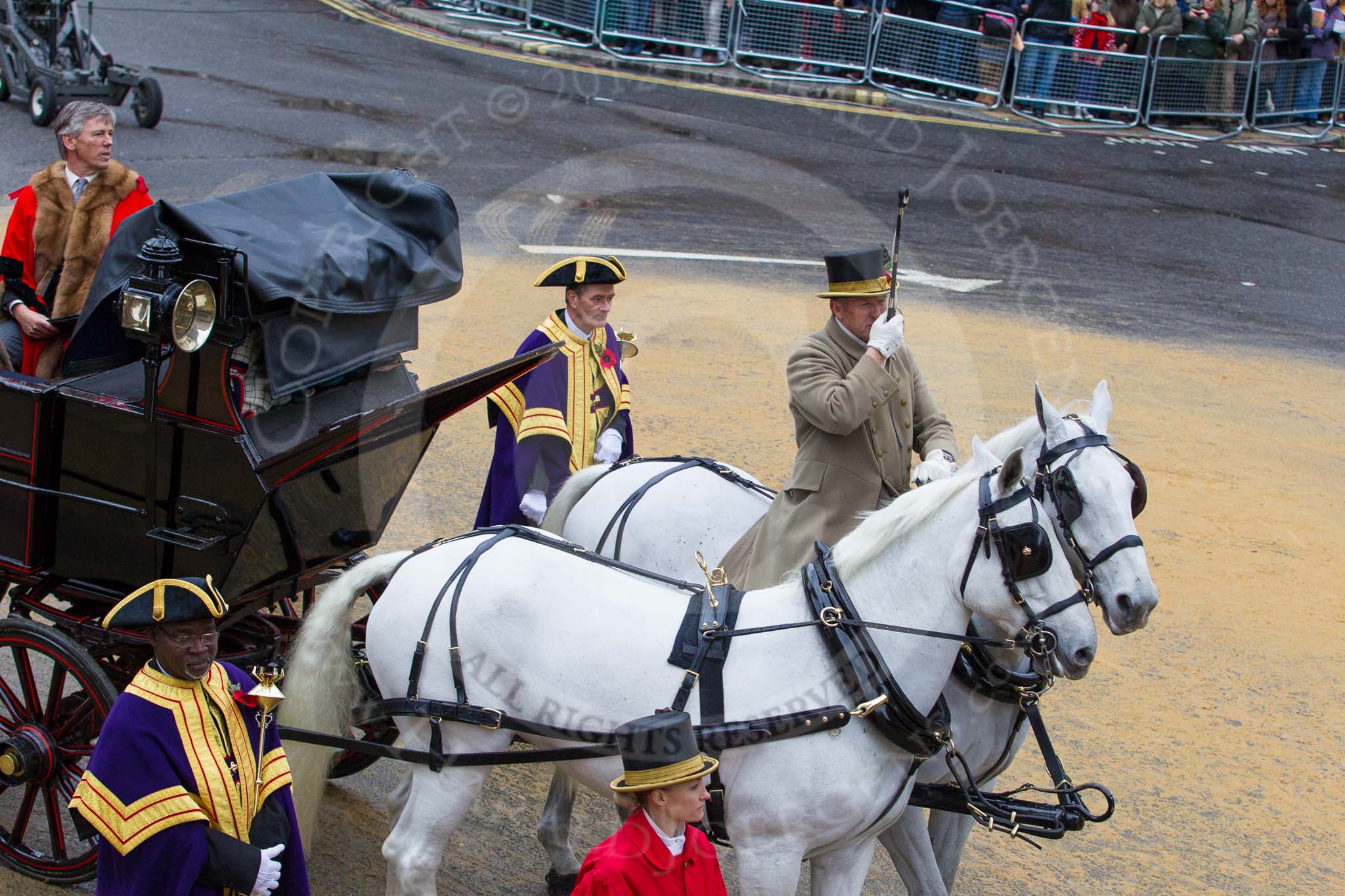 Lord Mayor's Show 2012.
Press stand opposite Mansion House, City of London,
London,
Greater London,
United Kingdom,
on 10 November 2012 at 12:05, image #1852