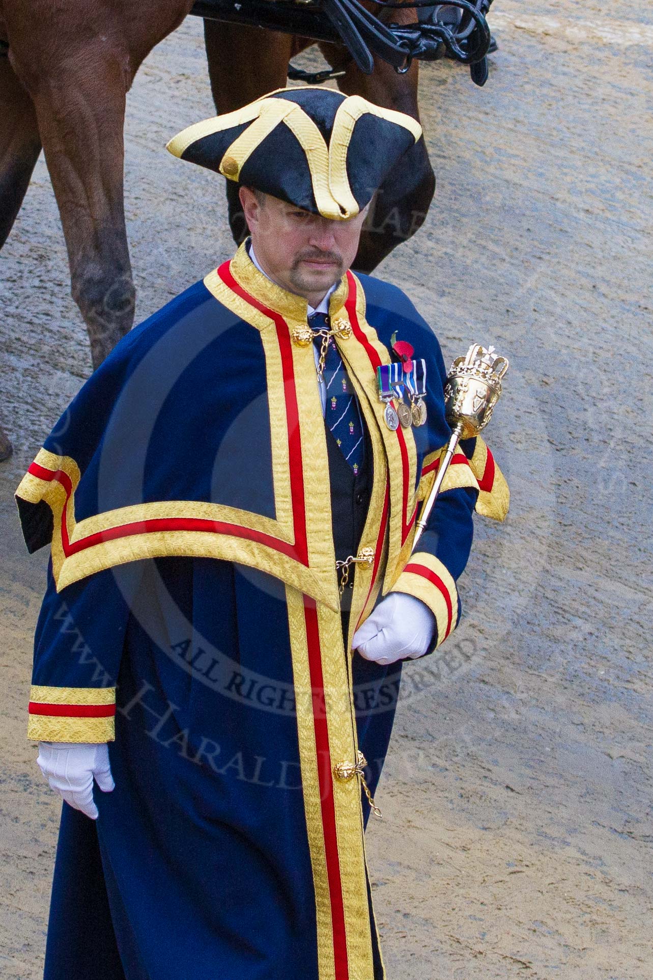 Lord Mayor's Show 2012.
Press stand opposite Mansion House, City of London,
London,
Greater London,
United Kingdom,
on 10 November 2012 at 12:05, image #1857