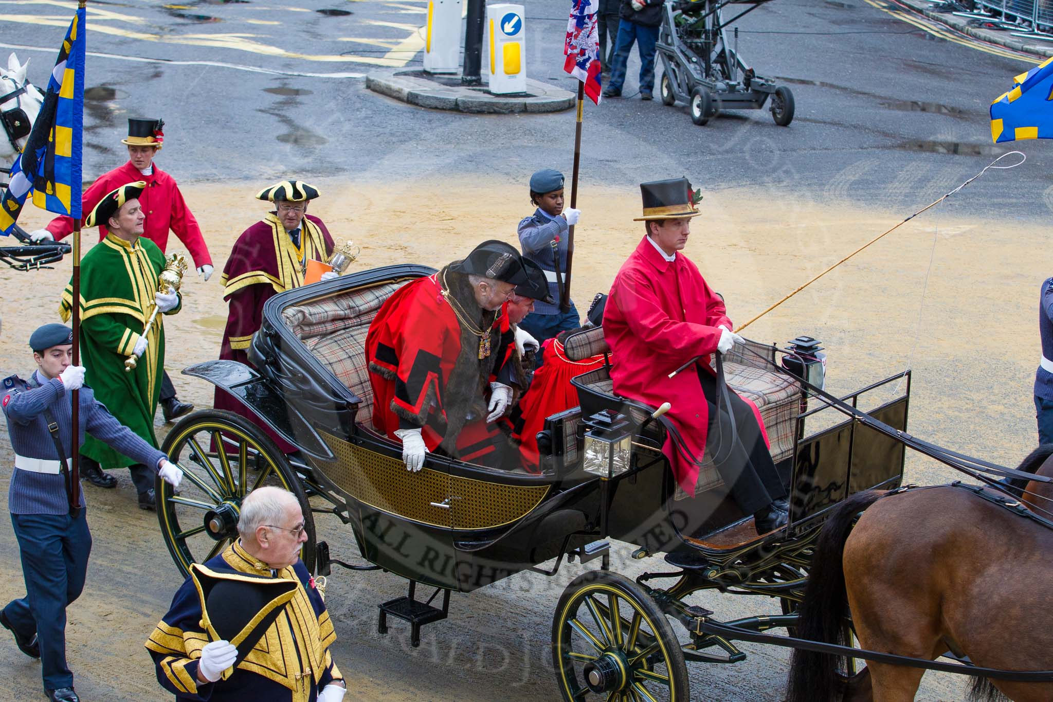Lord Mayor's Show 2012.
Press stand opposite Mansion House, City of London,
London,
Greater London,
United Kingdom,
on 10 November 2012 at 12:05, image #1870