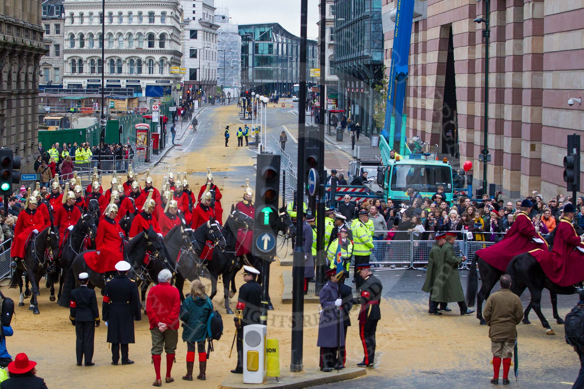 Lord Mayor's Show 2012: Entry 147 - Household Cavalry Mounted Regiment..
Press stand opposite Mansion House, City of London,
London,
Greater London,
United Kingdom,
on 10 November 2012 at 12:09, image #1919
