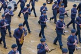Lord Mayor's Show 2012: Entry 23 - Air Training Corps Band, RAF Cadets from the London and South East Region (LASER) of Air Cadets..
Press stand opposite Mansion House, City of London,
London,
Greater London,
United Kingdom,
on 10 November 2012 at 11:10, image #391