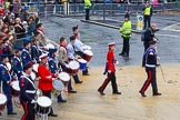 Lord Mayor's Show 2012: Entry 29 - National Youth Marching Band, lead by Senior Drum Major Dean Ongley of the Redhill Corps of Drums & Band..
Press stand opposite Mansion House, City of London,
London,
Greater London,
United Kingdom,
on 10 November 2012 at 11:12, image #459
