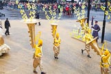 Lord Mayor's Show 2012: Entry 30 - City of London Solicitors' Company with giant musical notes and intruments..
Press stand opposite Mansion House, City of London,
London,
Greater London,
United Kingdom,
on 10 November 2012 at 11:13, image #489