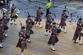 Lord Mayor's Show 2012: Entry 48 - The Pipes & Drums of the London Regiment, the only TA infantry battalion based in London..
Press stand opposite Mansion House, City of London,
London,
Greater London,
United Kingdom,
on 10 November 2012 at 11:20, image #654