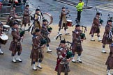 Lord Mayor's Show 2012: Entry 48 - The Pipes & Drums of the London Regiment, the only TA infantry battalion based in London..
Press stand opposite Mansion House, City of London,
London,
Greater London,
United Kingdom,
on 10 November 2012 at 11:20, image #655