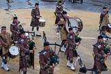 Lord Mayor's Show 2012: Entry 48 - The Pipes & Drums of the London Regiment, the only TA infantry battalion based in London..
Press stand opposite Mansion House, City of London,
London,
Greater London,
United Kingdom,
on 10 November 2012 at 11:21, image #661