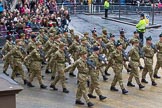 Lord Mayor's Show 2012: Entry 48 - The London Regiment, the only TA infantry battalion based in London..
Press stand opposite Mansion House, City of London,
London,
Greater London,
United Kingdom,
on 10 November 2012 at 11:21, image #670
