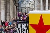 Lord Mayor's Show 2012: Entry 77 - CCA Art Bus Celebrating Peter Blake’s 80th Year..
Press stand opposite Mansion House, City of London,
London,
Greater London,
United Kingdom,
on 10 November 2012 at 11:34, image #972