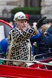 Lord Mayor's Show 2012: Entry 103 - Lloyd’s Register, with a London Pearly King..
Press stand opposite Mansion House, City of London,
London,
Greater London,
United Kingdom,
on 10 November 2012 at 11:50, image #1401
