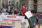 Lord Mayor's Show 2012: Entrry 104 - Modern Livery Companies, representing 26 Livery Companies..
Press stand opposite Mansion House, City of London,
London,
Greater London,
United Kingdom,
on 10 November 2012 at 11:50, image #1405