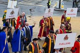 Lord Mayor's Show 2012: Entrry 104 - Modern Livery Companies, representing 26 Livery Companies..
Press stand opposite Mansion House, City of London,
London,
Greater London,
United Kingdom,
on 10 November 2012 at 11:51, image #1416