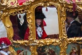 Lord Mayor's Show 2012: Lord Mayor Roger Gifford waving from his carriage as he is about to leave for St Paul's Cathedral..
Press stand opposite Mansion House, City of London,
London,
Greater London,
United Kingdom,
on 10 November 2012 at 12:12, image #1947