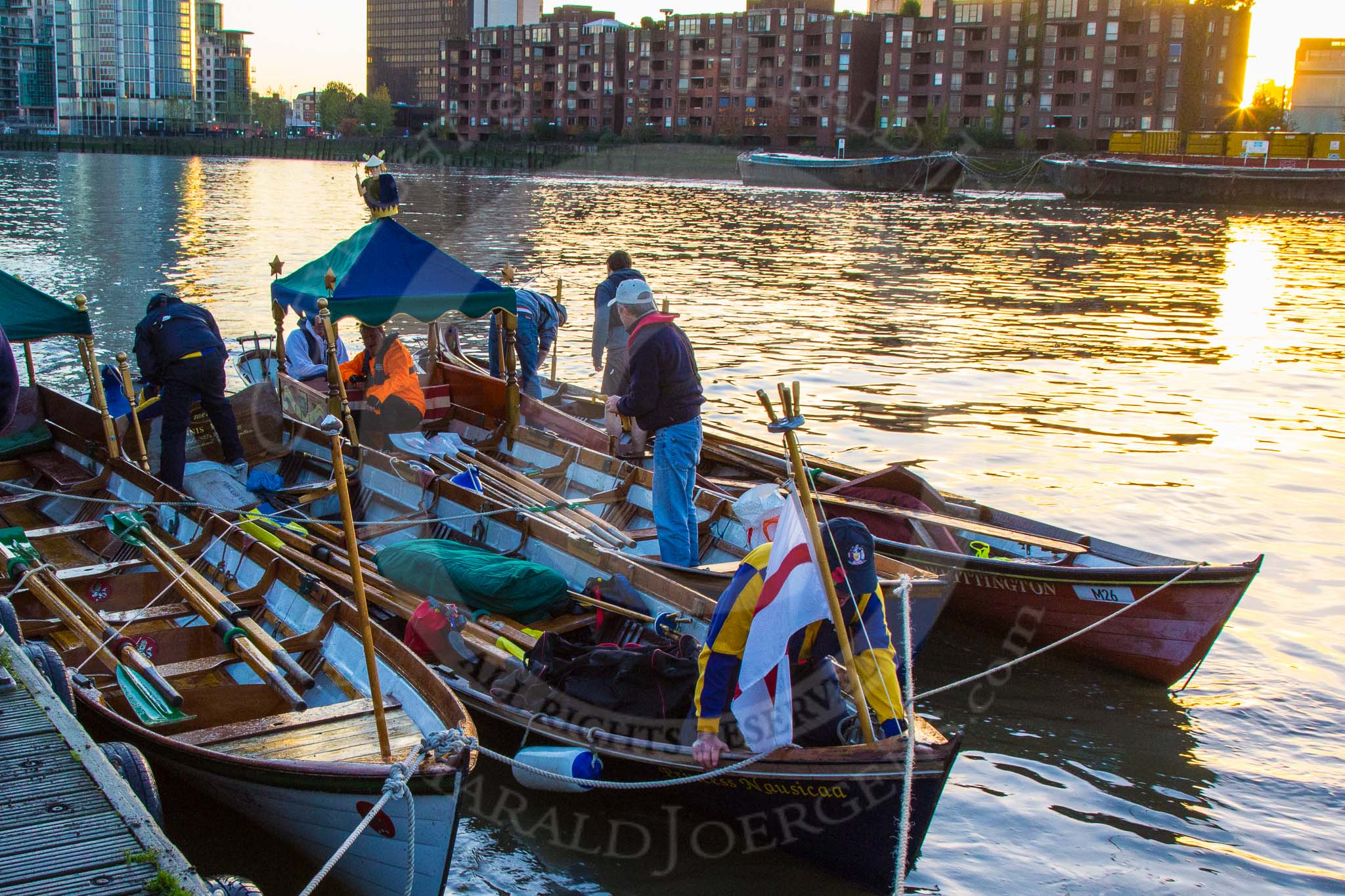 Lord Mayor's Show 2013: The flotilla getting ready - early morning at Westminster Boating Base. Photo by Mike Garland..




on 09 November 2013 at 07:23, image #1