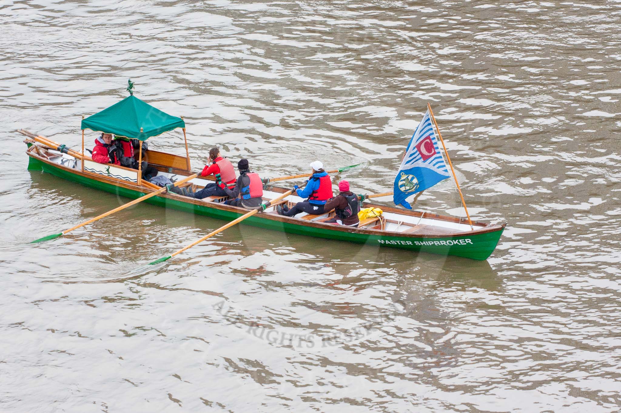 Lord Mayor's Show 2013: The Lord Mayor's flotilla, here cutter 'Master Shipbroker', crewed by Master Mariners (Ahoy Centre). Photo be Mike Garland..




on 09 November 2013 at 09:17, image #42