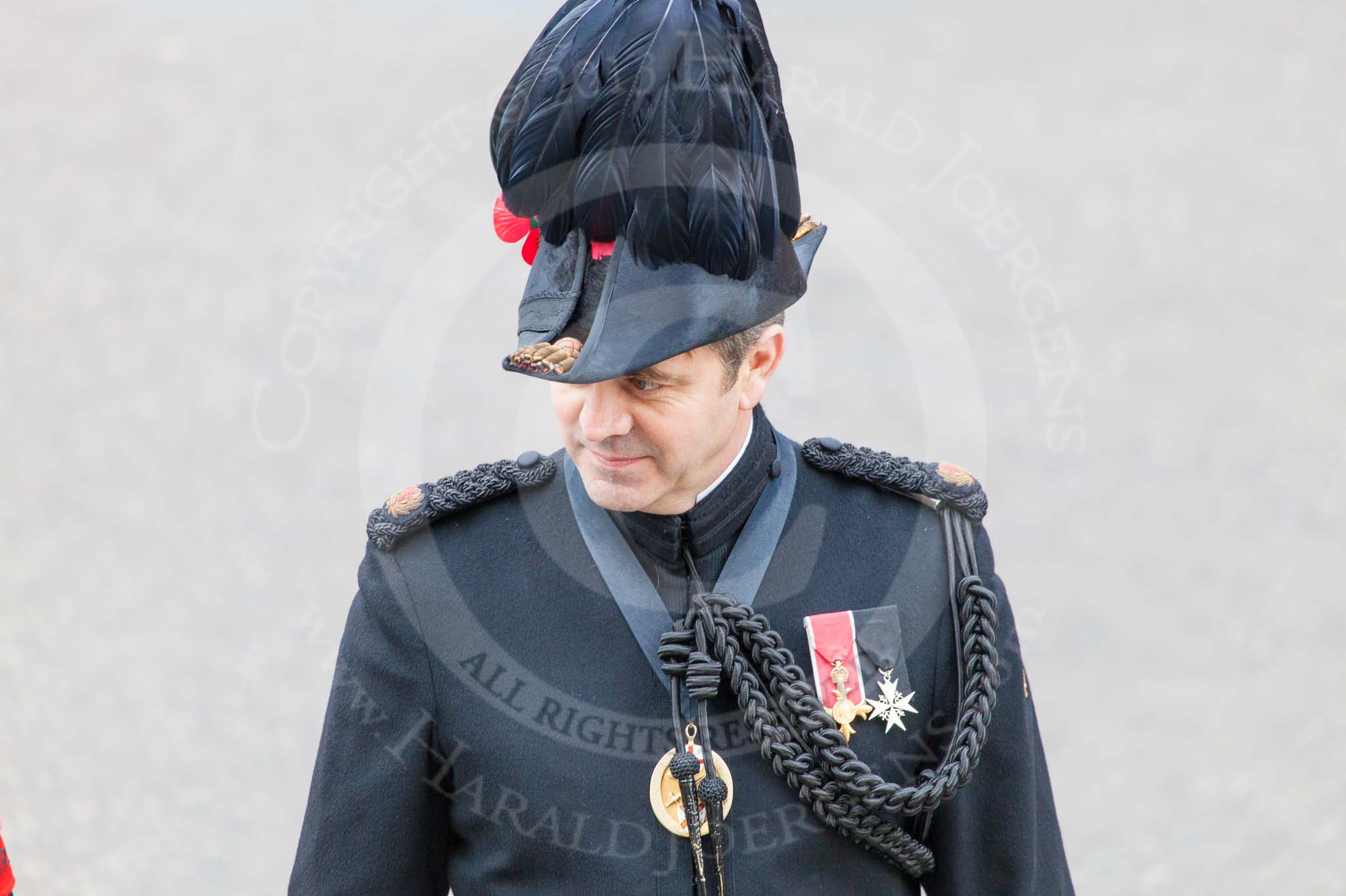 Lord Mayor's Show 2013: The Pageantmaster, Dominic Reid OBE..
Press stand opposite Mansion House, City of London,
London,
Greater London,
United Kingdom,
on 09 November 2013 at 09:36, image #52