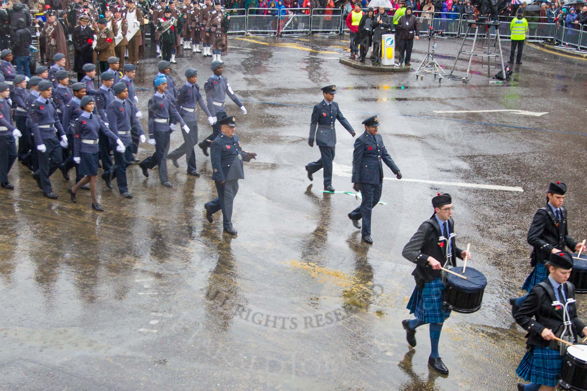 Lord Mayor's Show 2013: 22-Air Training Corps Band- many of these young musician will archieve BTEC qualification in Music Services..
Press stand opposite Mansion House, City of London,
London,
Greater London,
United Kingdom,
on 09 November 2013 at 11:11, image #338