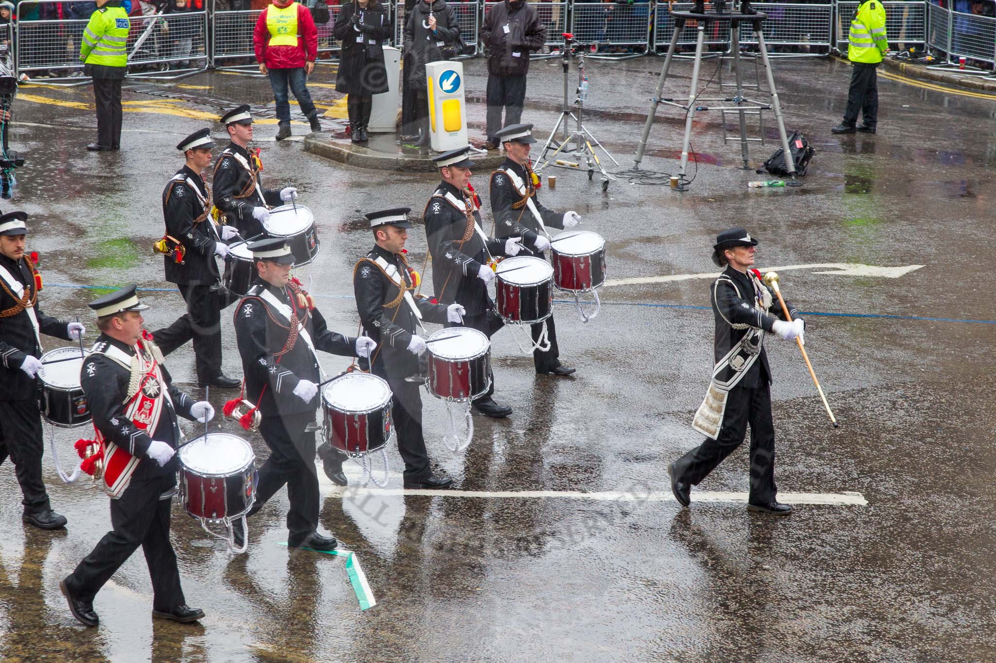 Lord Mayor's Show 2013: 42- Isle of Sheppey St John Ambulance Band-band has been performing since 1946.Its members are aged from 11 to 76 and all are volunteers..
Press stand opposite Mansion House, City of London,
London,
Greater London,
United Kingdom,
on 09 November 2013 at 11:22, image #523