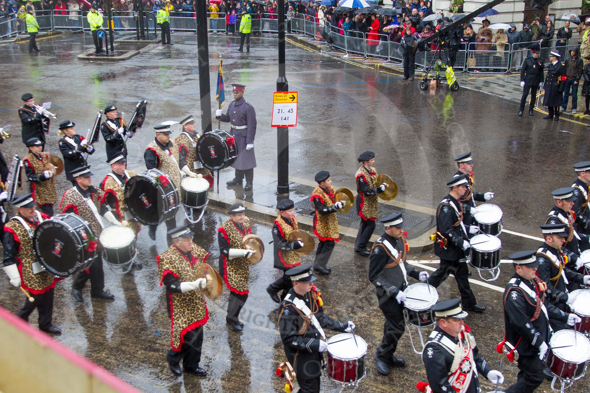 Lord Mayor's Show 2013: 42- Isle of Sheppey St John Ambulance Band-band has been performing since 1946.Its members are aged from 11 to 76 and all are volunteers..
Press stand opposite Mansion House, City of London,
London,
Greater London,
United Kingdom,
on 09 November 2013 at 11:23, image #536