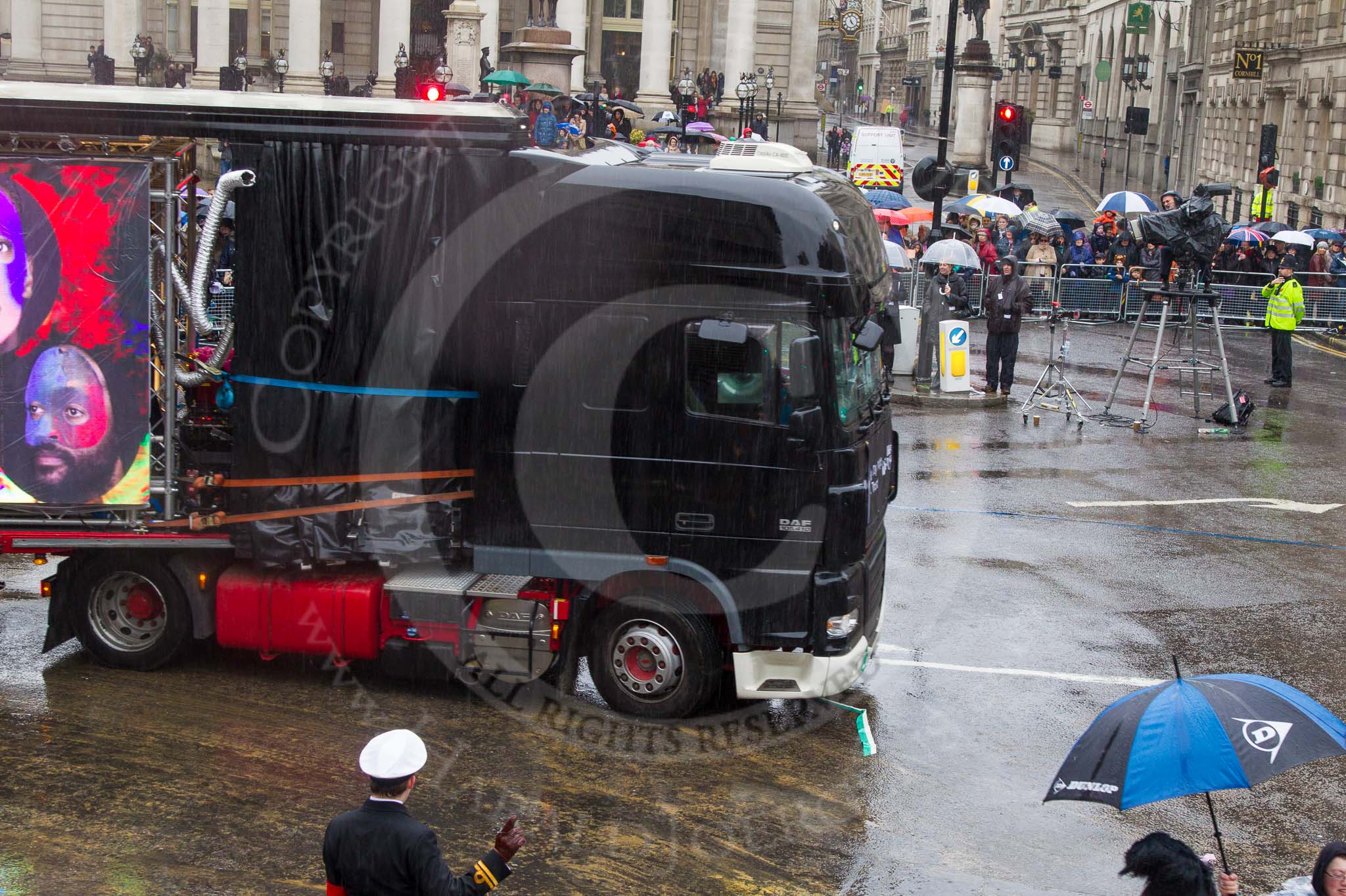 Lord Mayor's Show 2013: 44-City Bridge Trust Working with the Heart N Soul- Fish Police is performing their own brand of electronic future pop muisc while Heart N Soul DJs provide the beats..
Press stand opposite Mansion House, City of London,
London,
Greater London,
United Kingdom,
on 09 November 2013 at 11:24, image #557