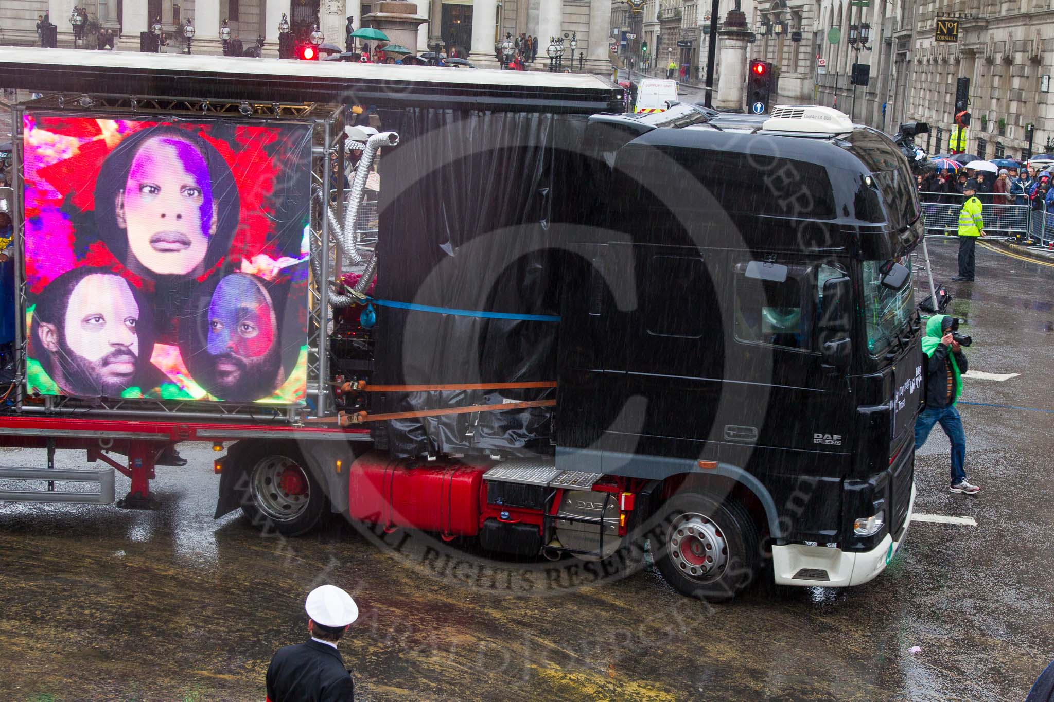 Lord Mayor's Show 2013: 44-City Bridge Trust Working with the Heart N Soul- Fish Police is performing their own brand of electronic future pop muisc while Heart N Soul DJs provide the beats..
Press stand opposite Mansion House, City of London,
London,
Greater London,
United Kingdom,
on 09 November 2013 at 11:24, image #559