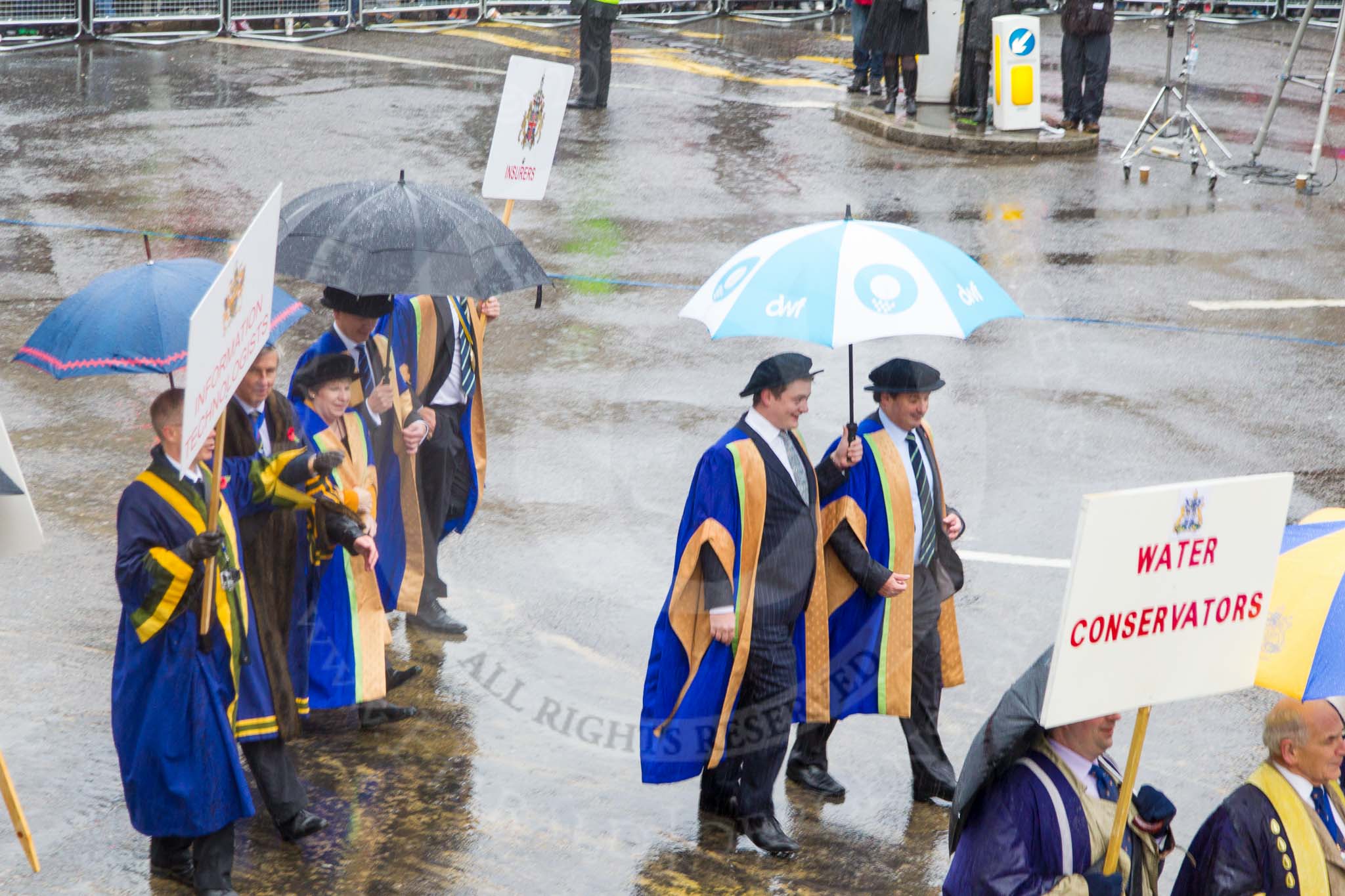 Lord Mayor's Show 2013: 46-Modern Livery Companies-Water Conservators..
Press stand opposite Mansion House, City of London,
London,
Greater London,
United Kingdom,
on 09 November 2013 at 11:25, image #599