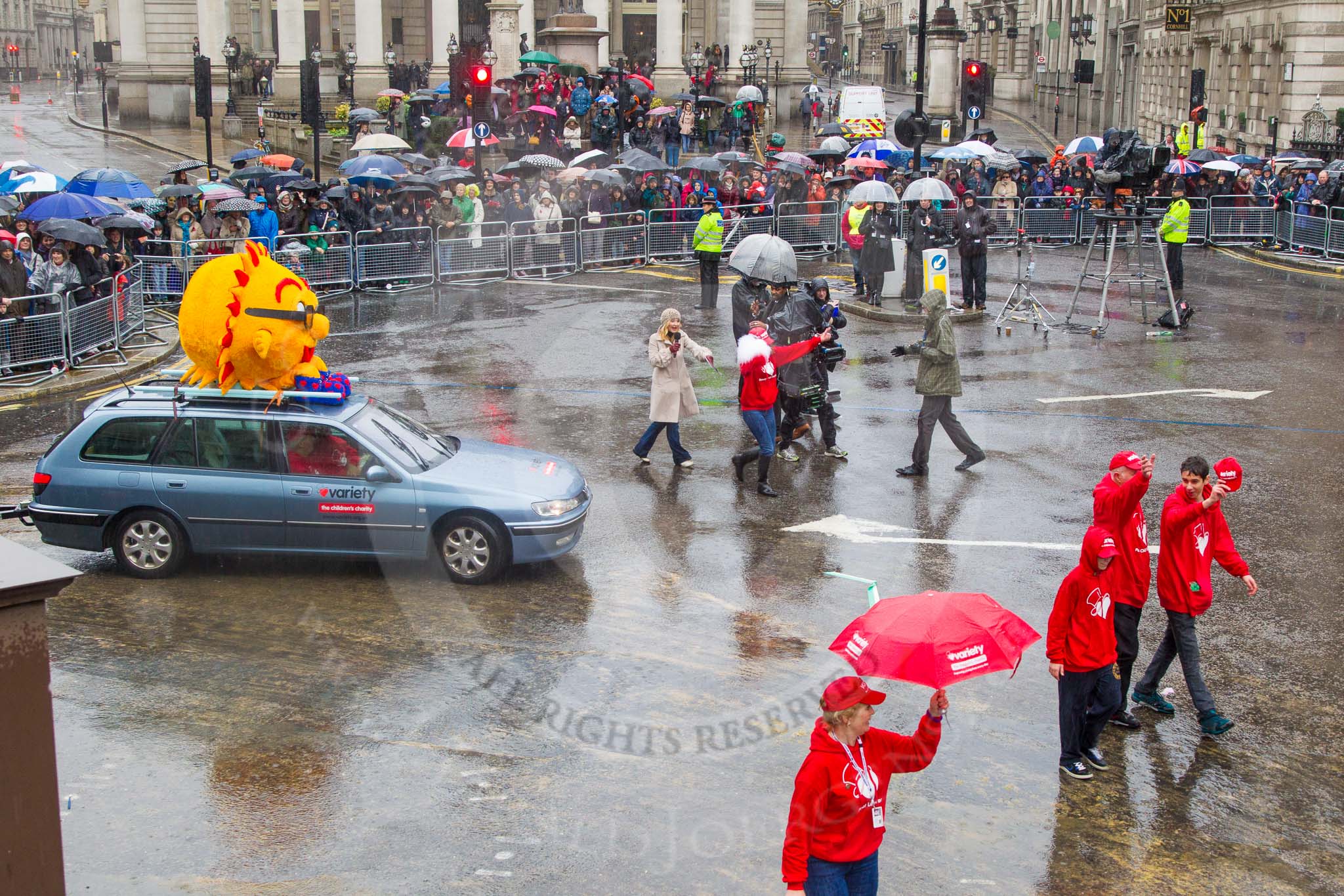 Lord Mayor's Show 2013: 47-Variety, The Children's Charity-for 50 years Variety Sunshine Coaches have provided access to a whole range of activities.This year they are jioned by Young Set dancers, clowns and unicyclists..
Press stand opposite Mansion House, City of London,
London,
Greater London,
United Kingdom,
on 09 November 2013 at 11:26, image #625