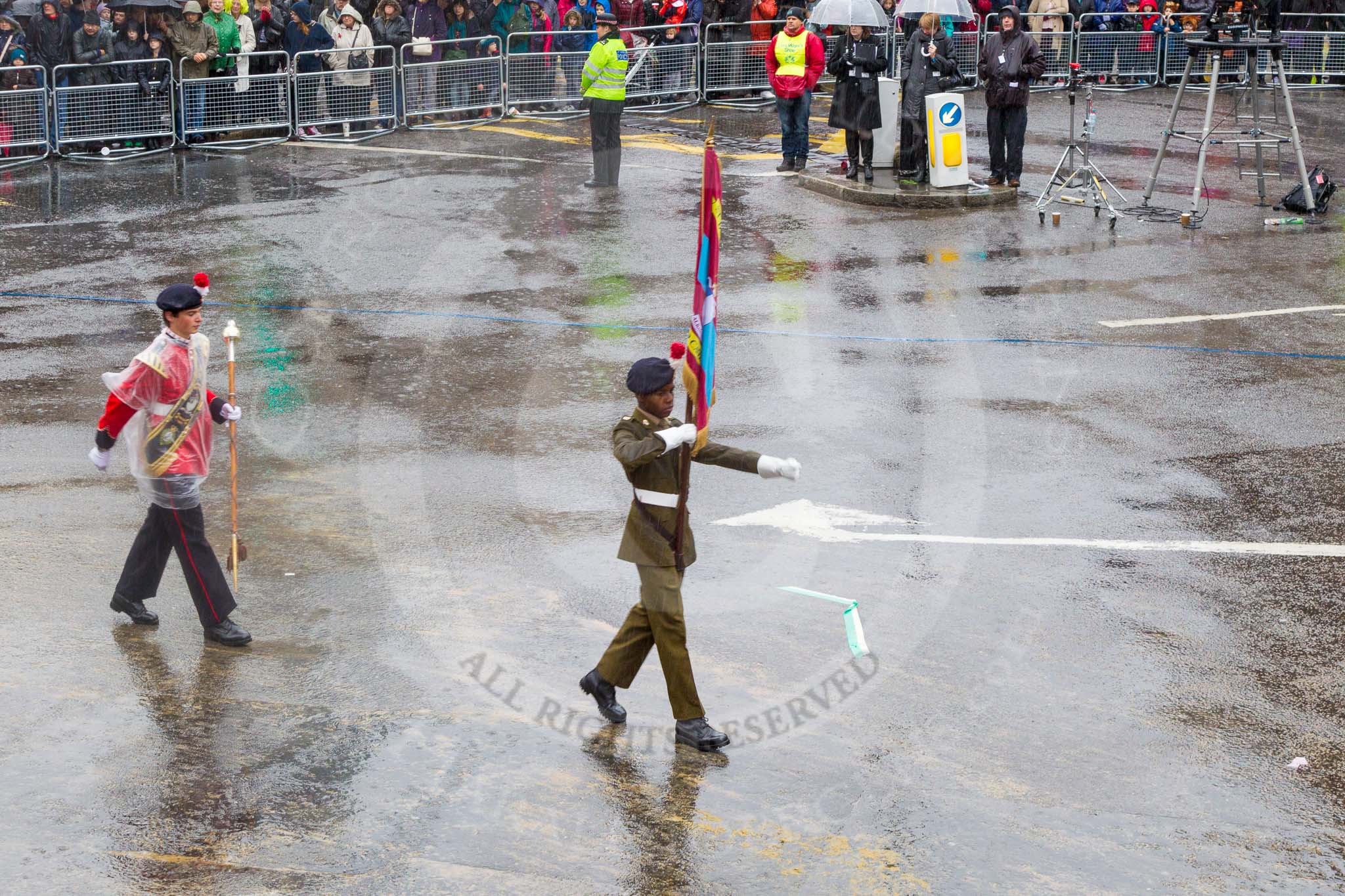 Lord Mayor's Show 2013: 48-St.Dunstan's CCF Band-St Dunstan's College Combined Cadets Force is 100 years old..
Press stand opposite Mansion House, City of London,
London,
Greater London,
United Kingdom,
on 09 November 2013 at 11:27, image #633