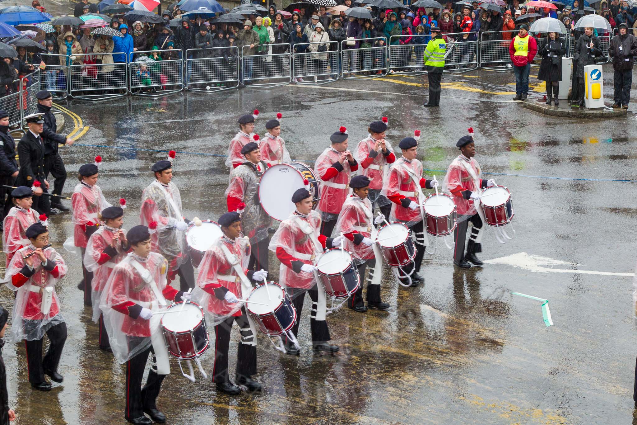 Lord Mayor's Show 2013: 48-St.Dunstan's CCF Band-St Dunstan's College Combined Cadets Force is 100 years old..
Press stand opposite Mansion House, City of London,
London,
Greater London,
United Kingdom,
on 09 November 2013 at 11:27, image #637