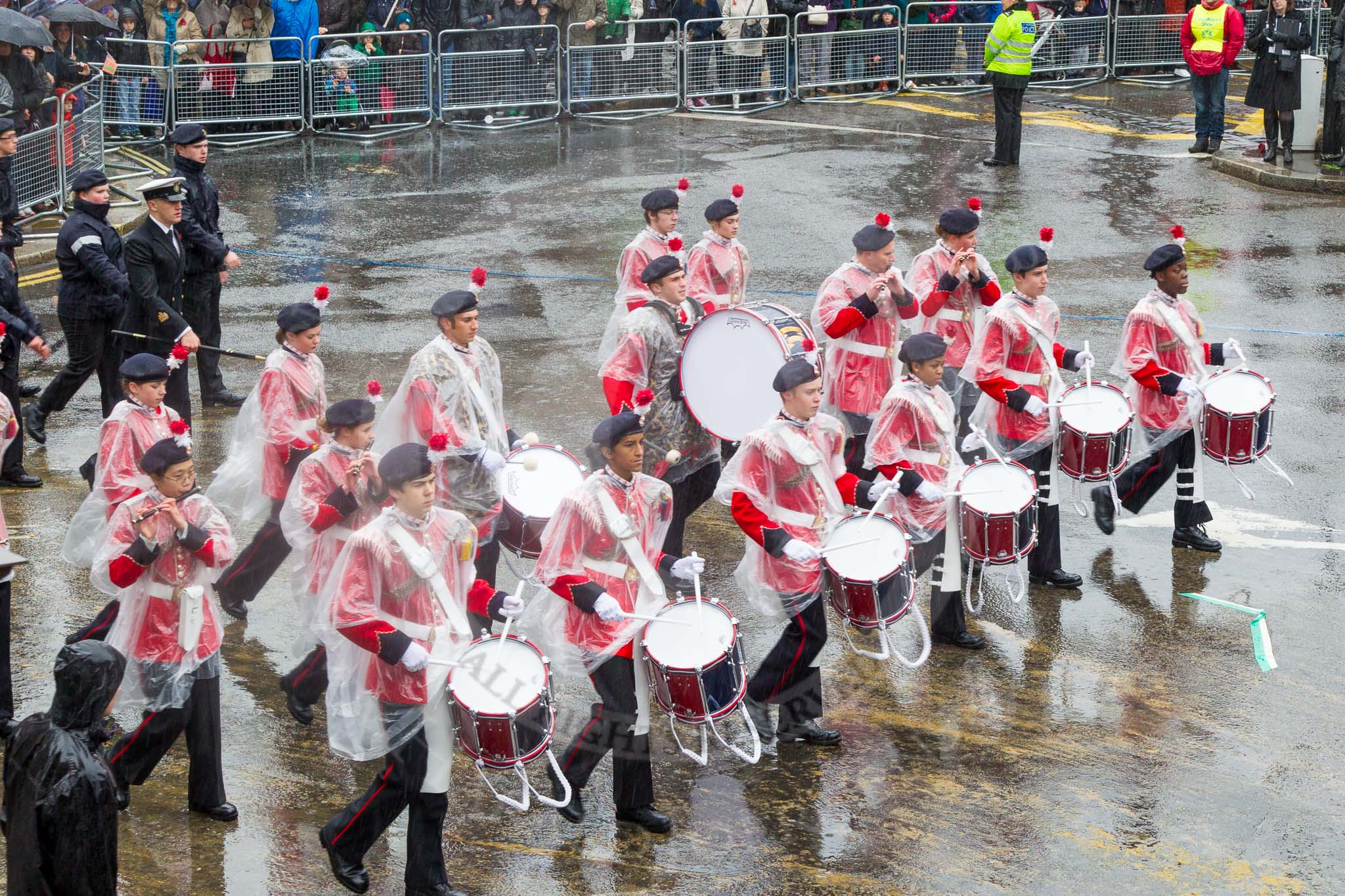 Lord Mayor's Show 2013: 48-St.Dunstan's CCF Band-St Dunstan's College Combined Cadets Force is 100 years old..
Press stand opposite Mansion House, City of London,
London,
Greater London,
United Kingdom,
on 09 November 2013 at 11:27, image #638